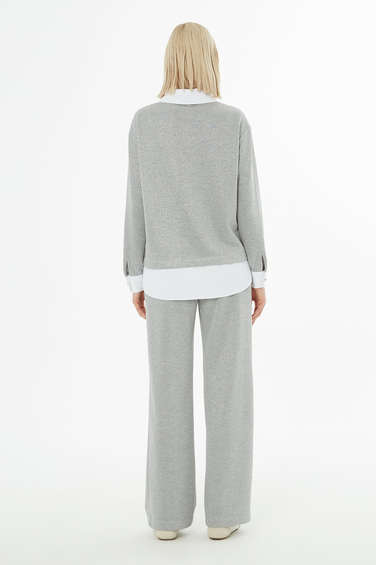 Gömlek Görünümlü  Simli Takım