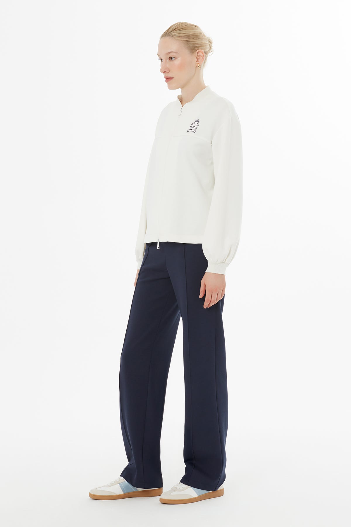 Fermuarlı Triko Yakalı Eşofman Takımı