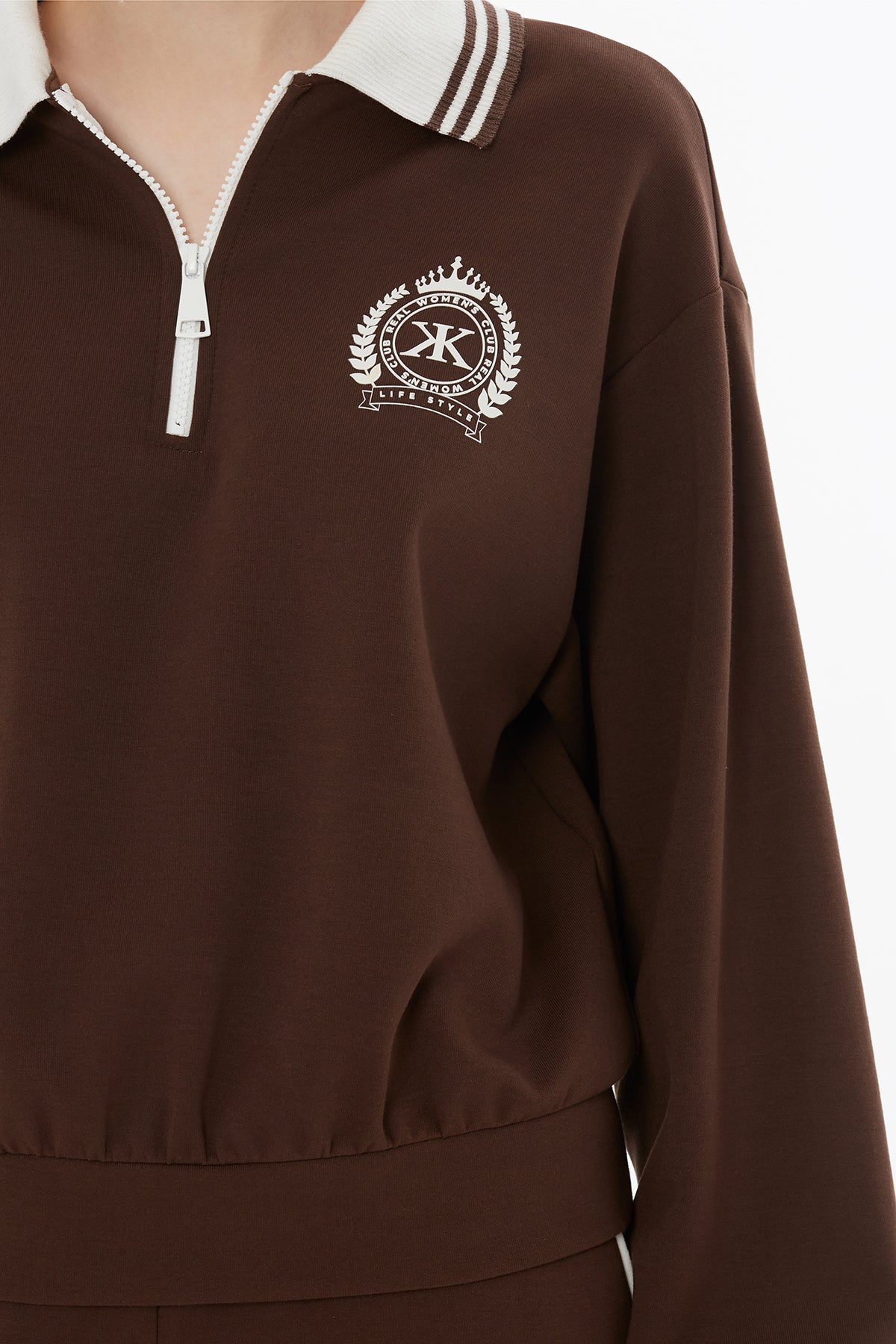 Fermuarlı Triko Yakalı Eşofman Takımı