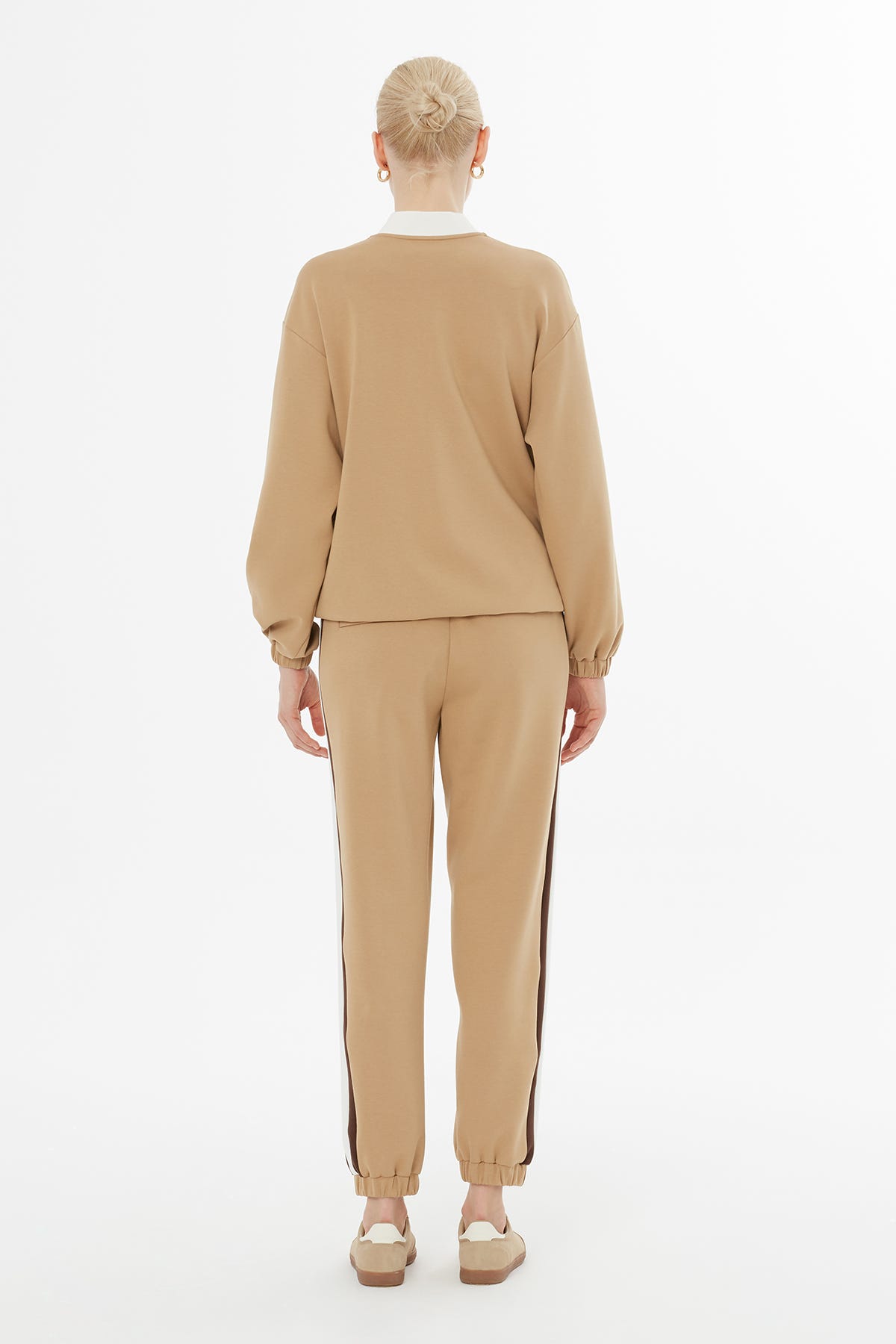 Fermuarlı Triko Yakalı Eşofman Takımı