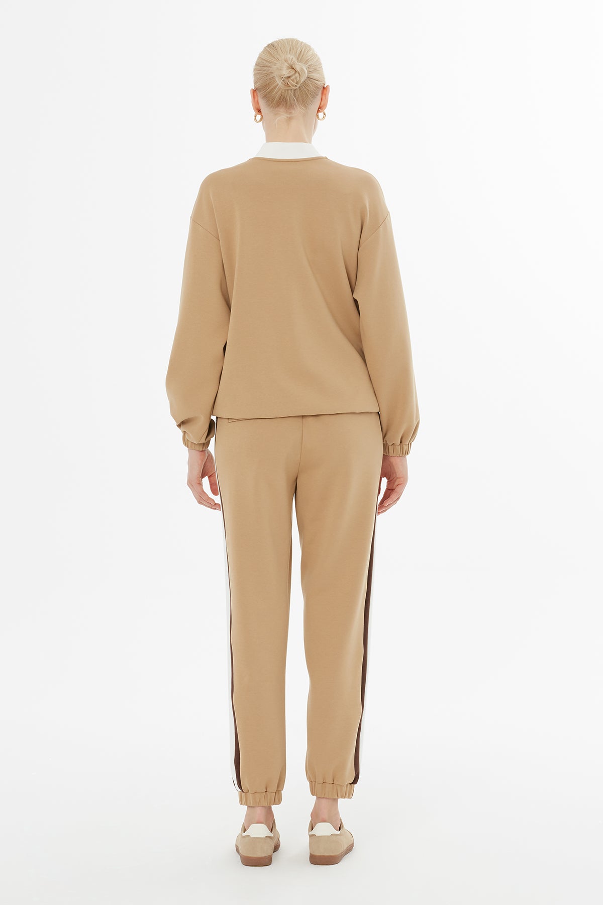 Fermuarlı Triko Yakalı Eşofman Takımı