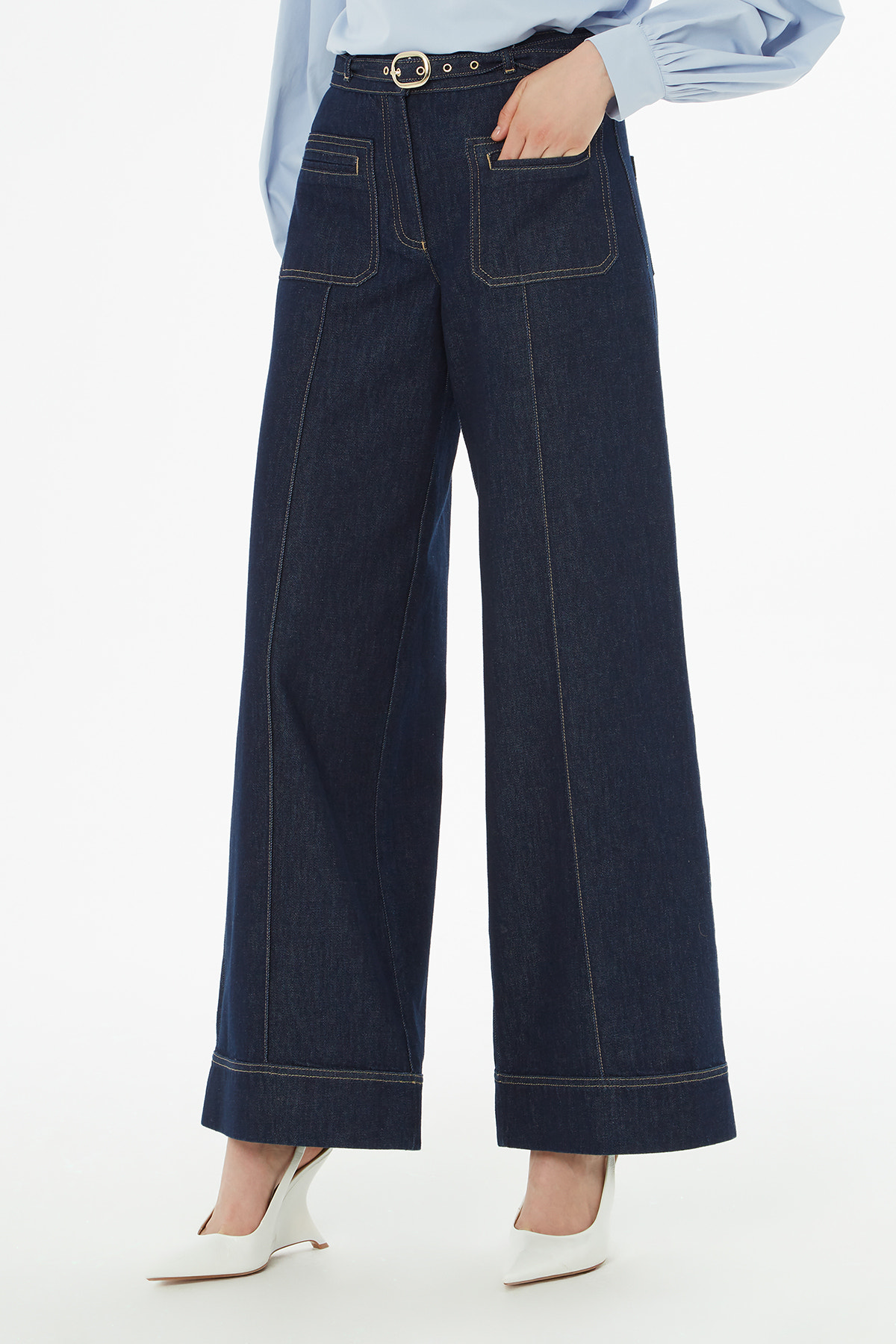 Kemerli Jean Pantolon