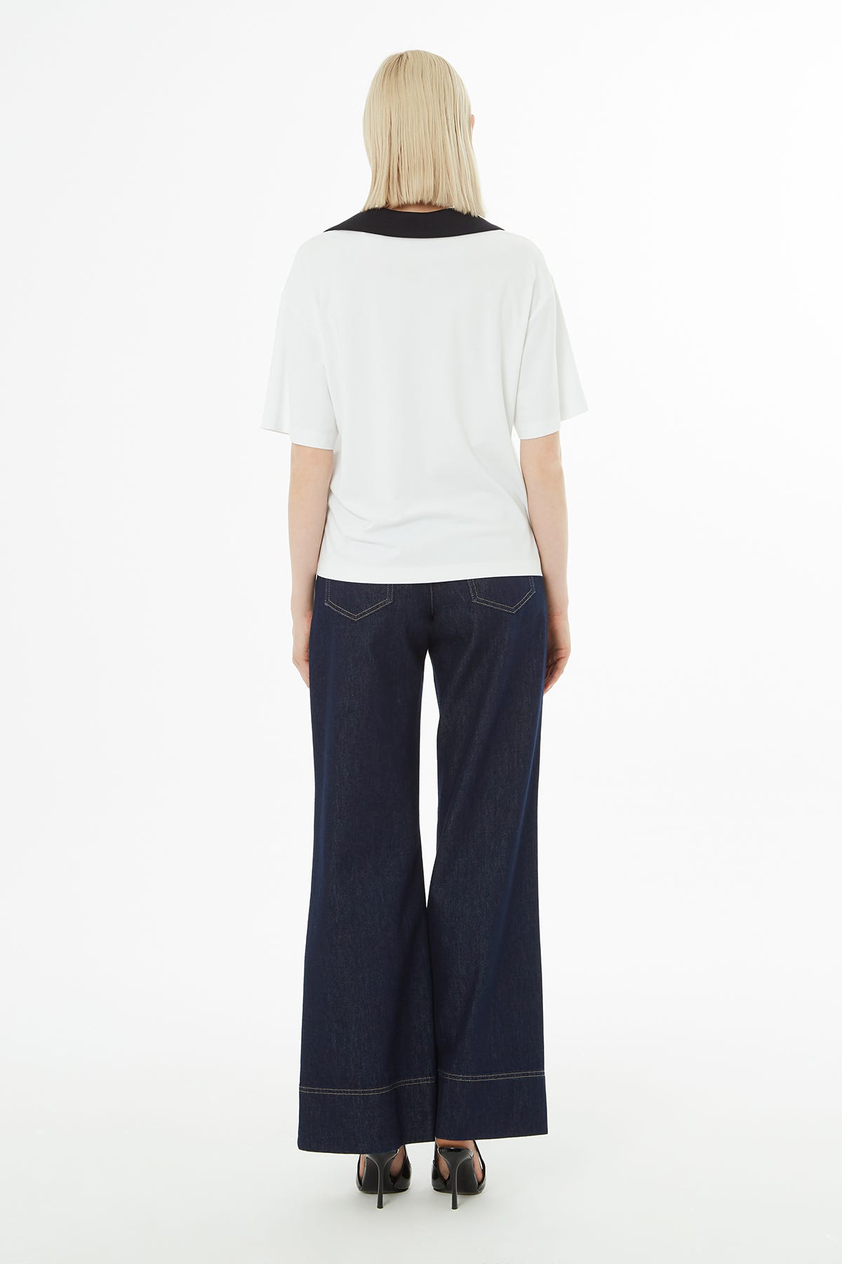 Yakalı Baskılı Yarım Kol T-Shirt