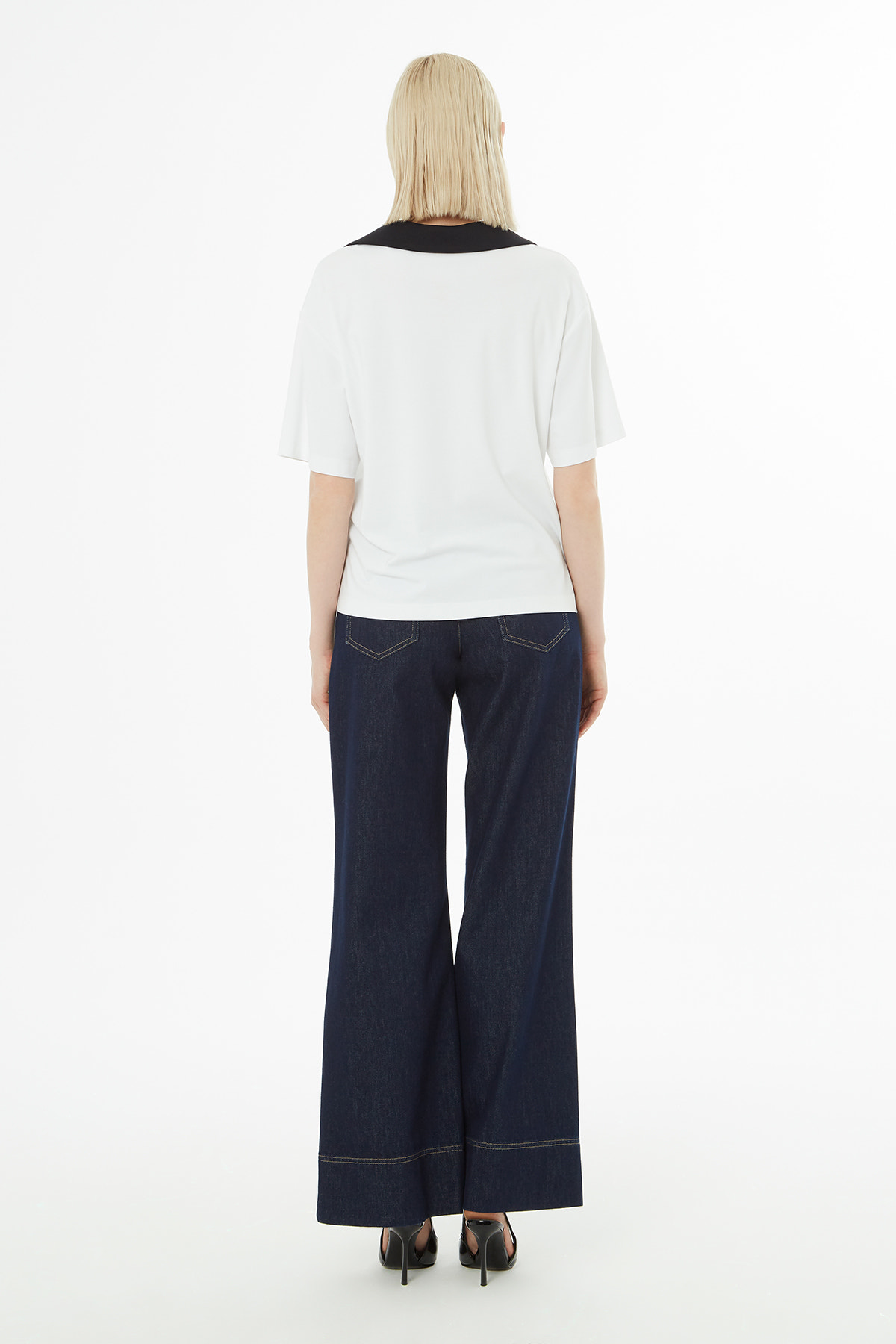 Yakalı Baskılı Yarım Kol T-Shirt