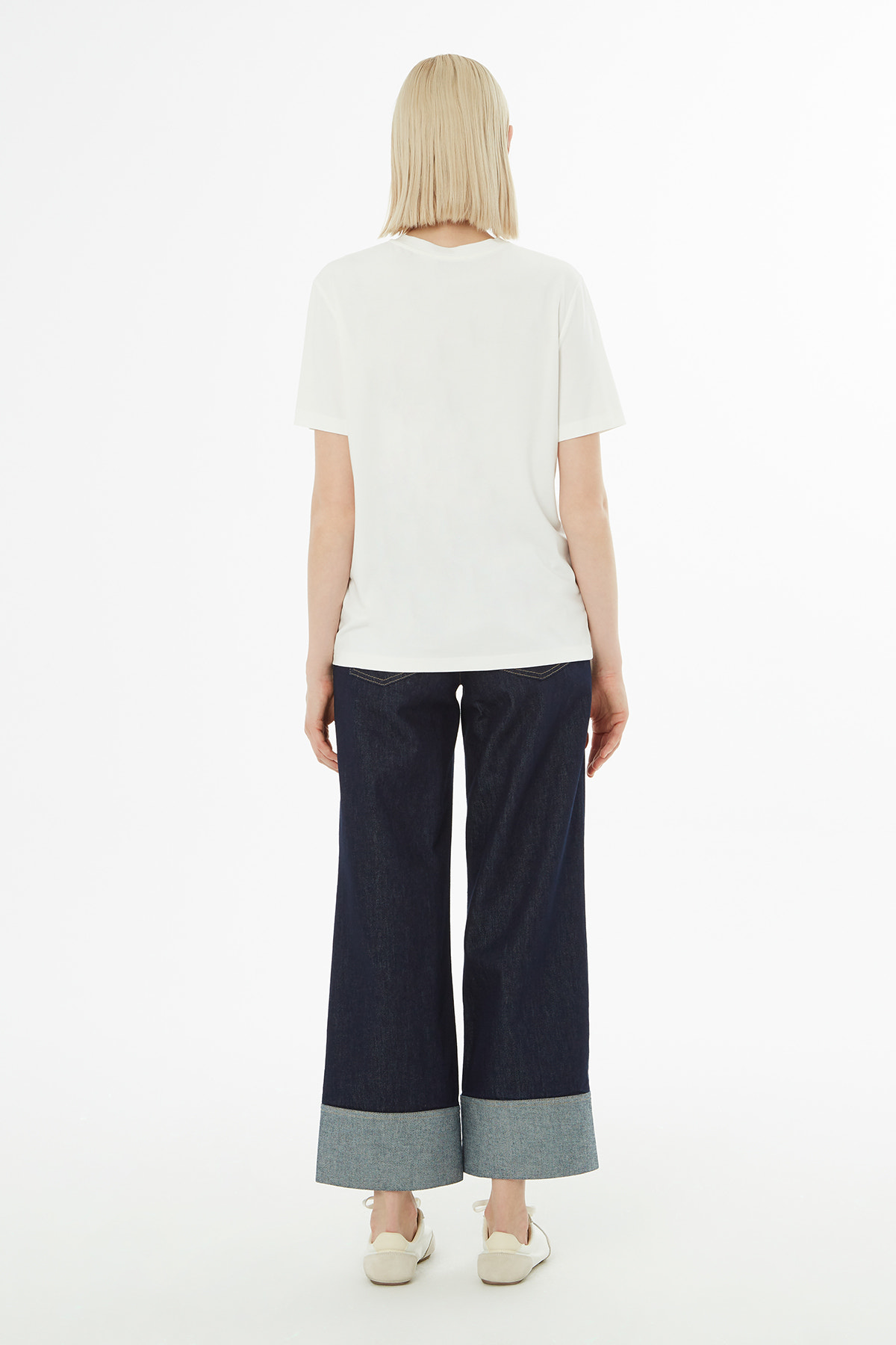 Bisiklet Yaka Kısa Kollu Basic T-shirt