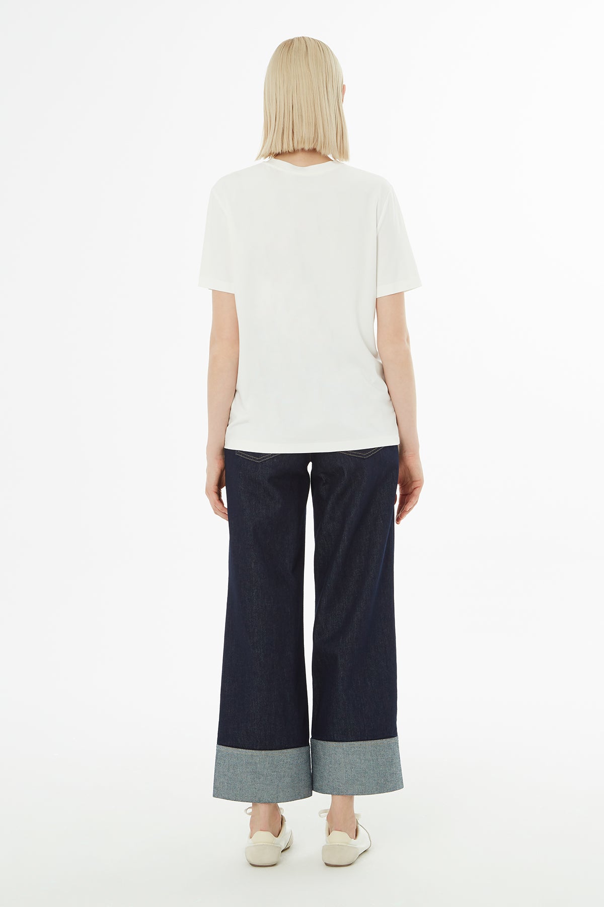 Bisiklet Yaka Kısa Kollu Basic T-shirt