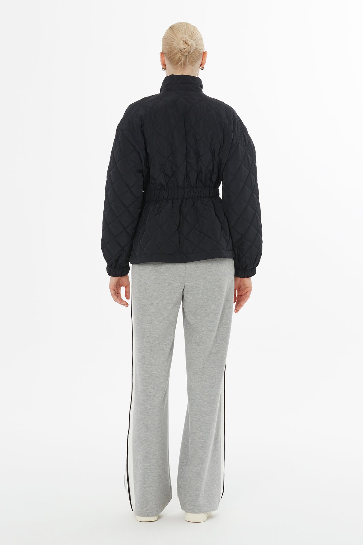 Belden Lastikli Çıtçıt Kapamalı Mont