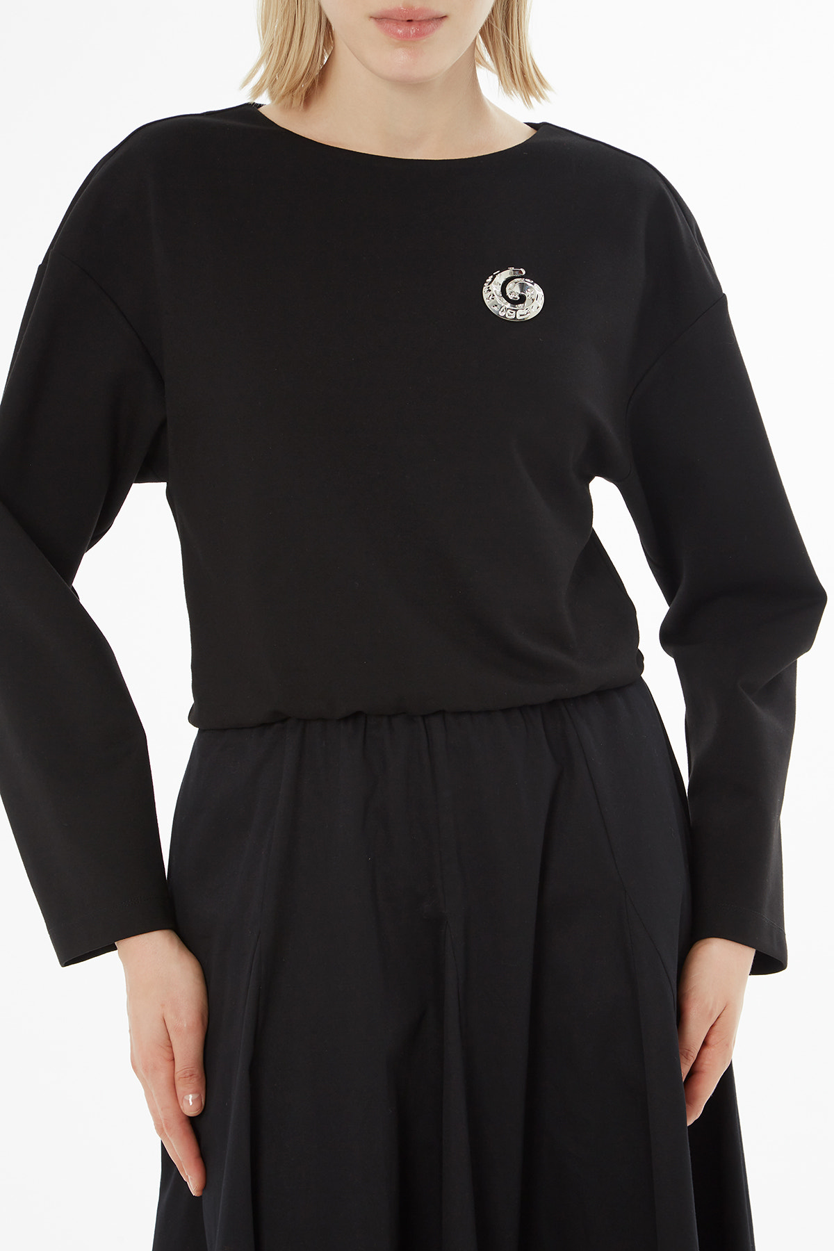 Uzun Kollu Midi Boy Elbise