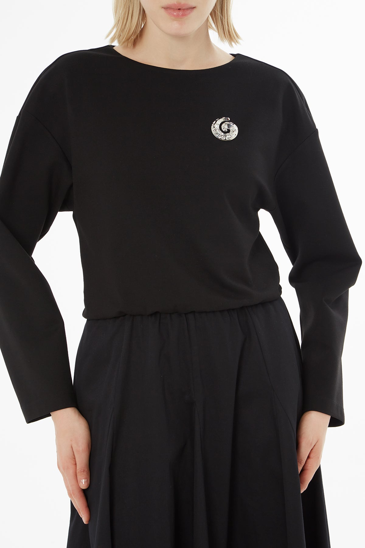 Uzun Kollu Midi Boy Elbise