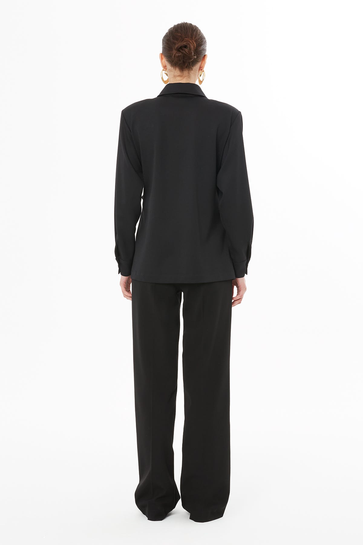 Çıtçıt Kapamalı Kuşak Ve Köprü Detaylı Ceket