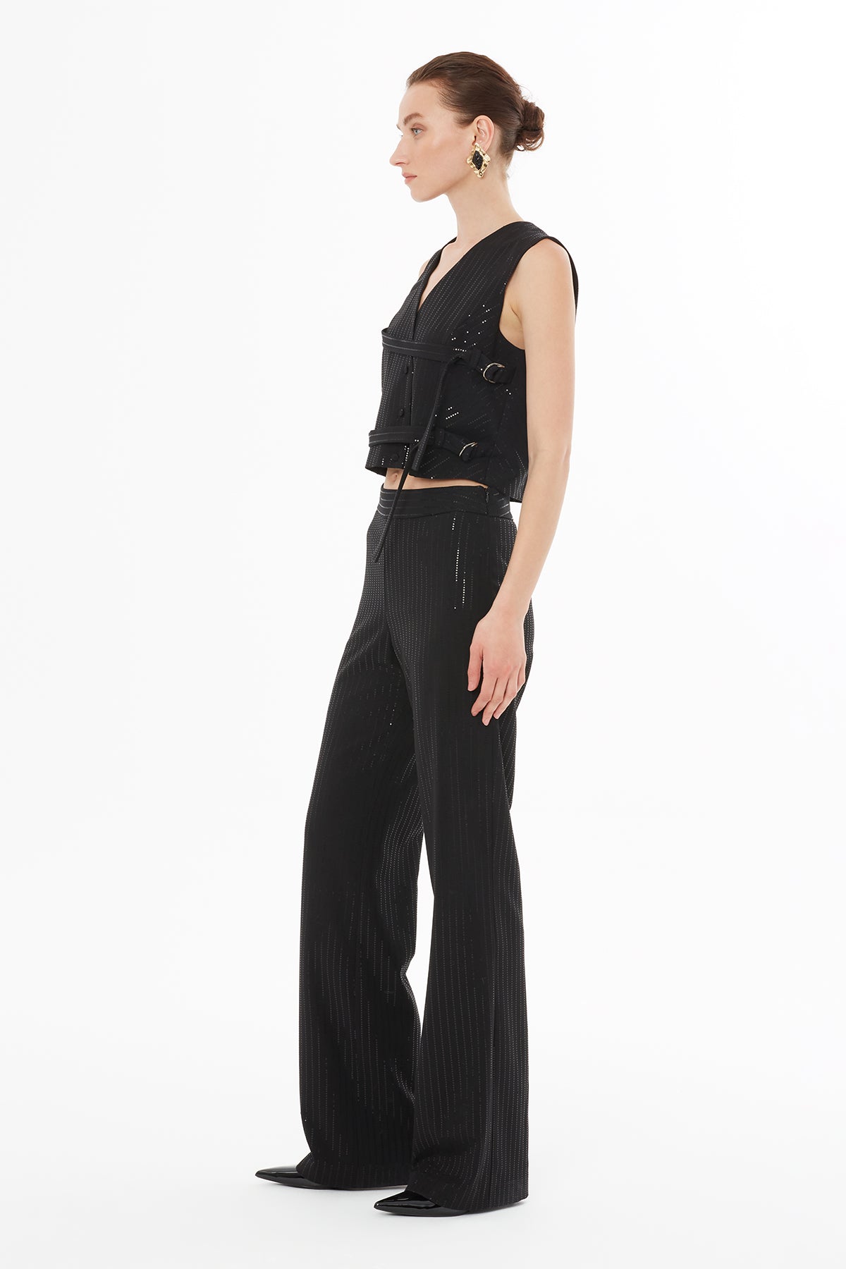 Yanlardan Tok Detaylı Yelek