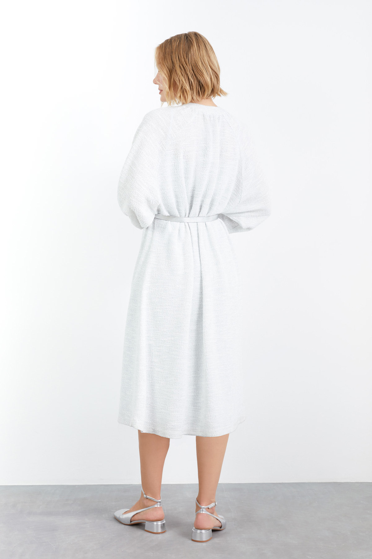 Reglan Kollu Midi Boy Elbise