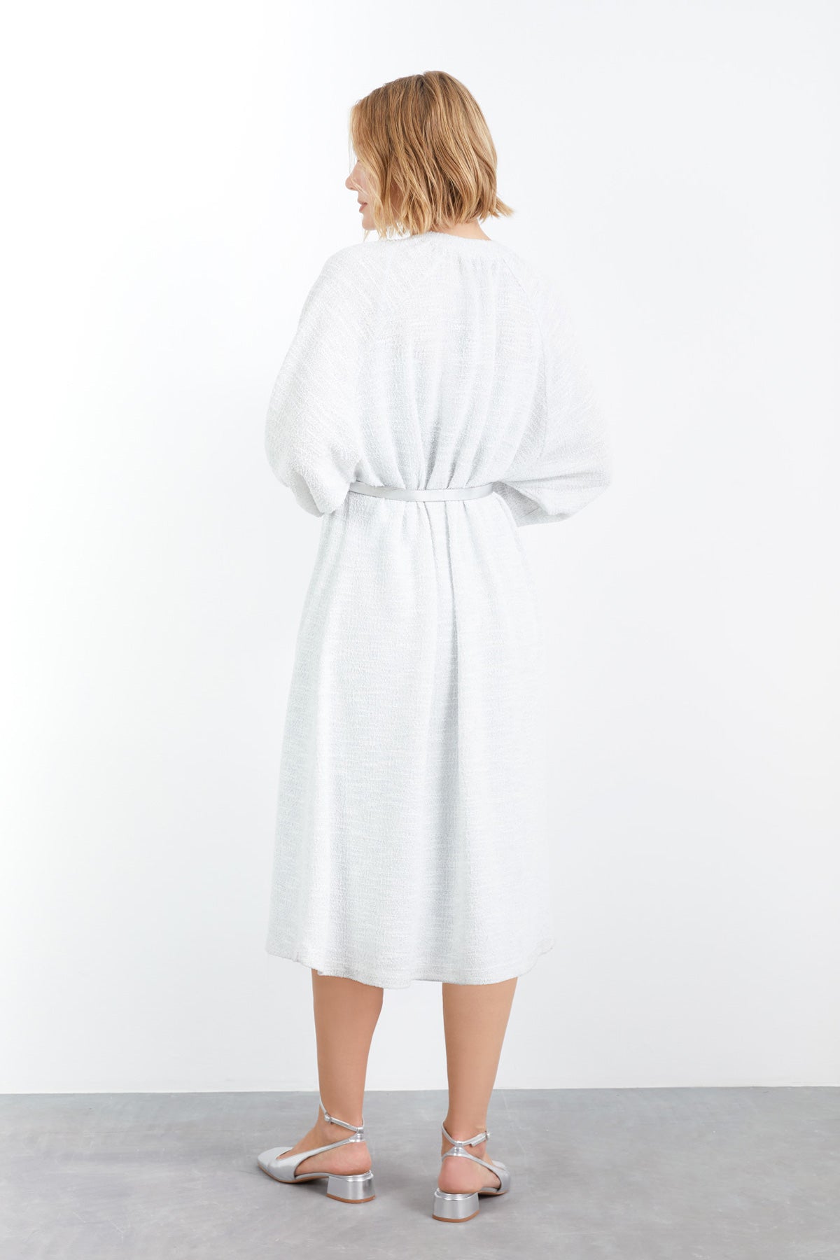 Reglan Kollu Midi Boy Elbise