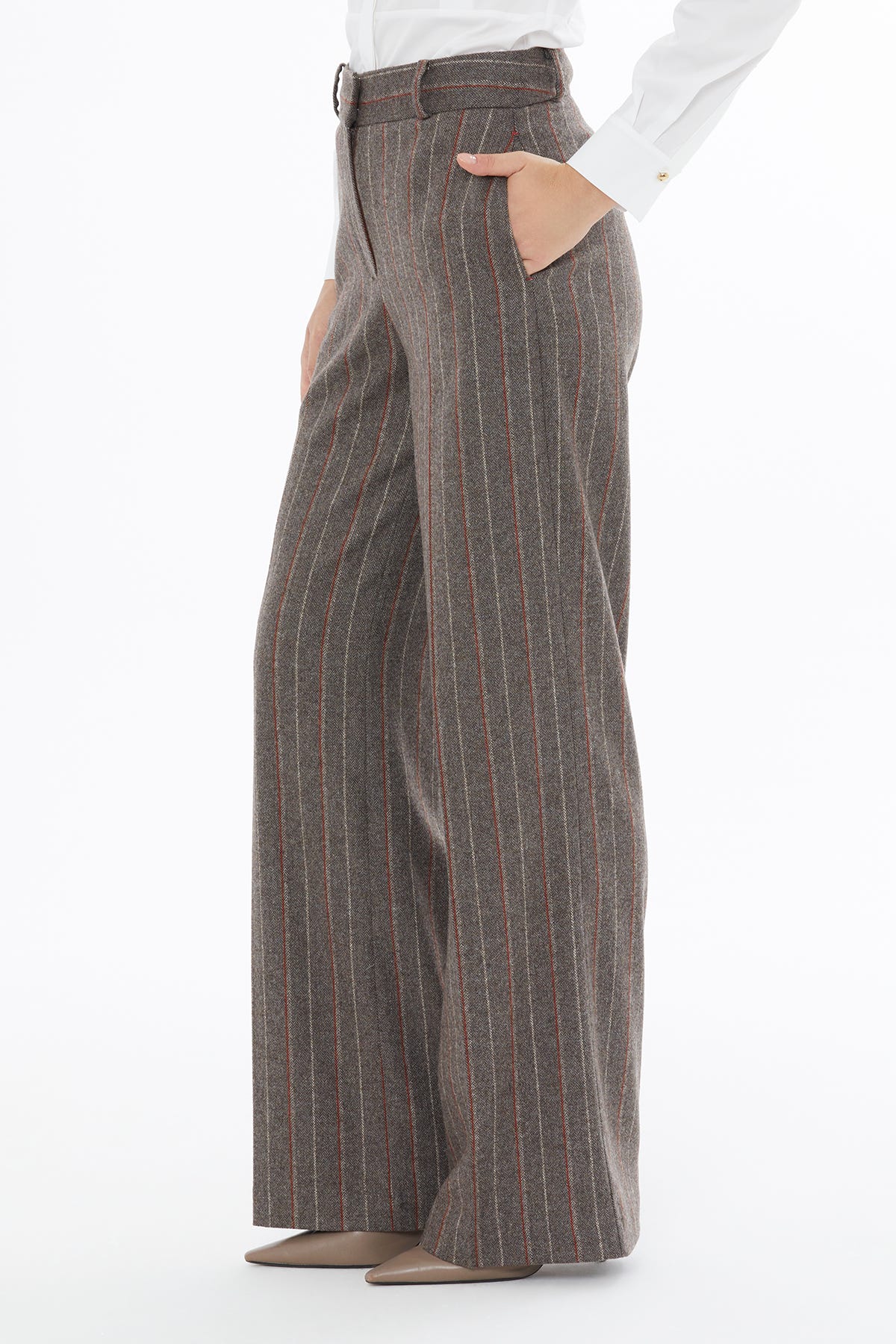 Çizgili Palazzo Pantolon