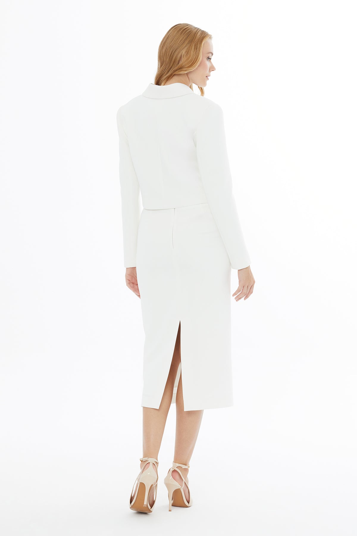 Arkadan Yırtmaçlı Önü Bocuk İşleme Detaylı Etek