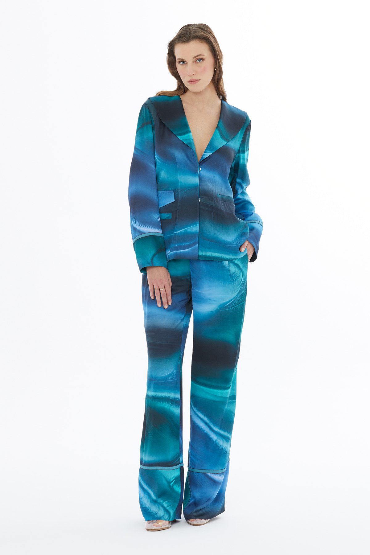 Fileto Cep Detaylı Şal Yakalı Ceket