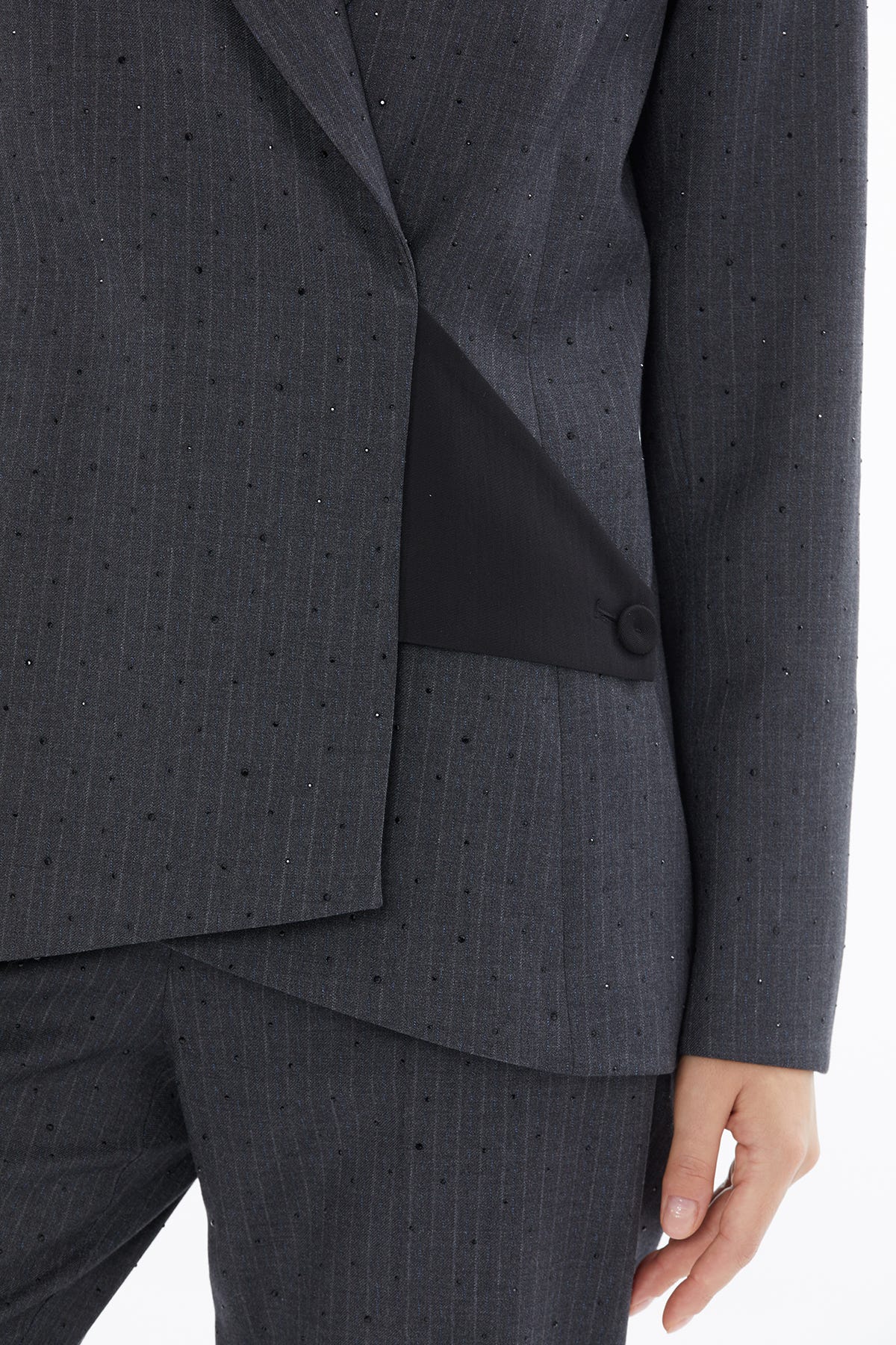 Erkek Yaka Cepli Kruvaze Kapamalı Ceket