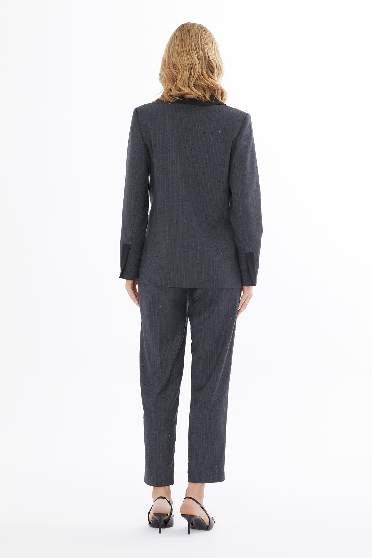 Erkek Yaka Cepli Kruvaze Kapamalı Ceket