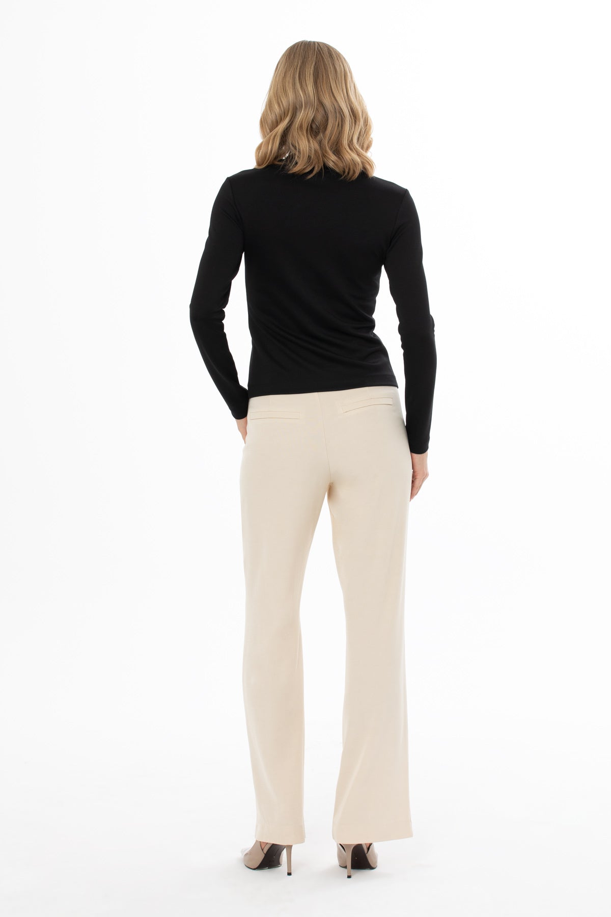 Boğazlı Yakalı Önden Parçalı Uzun Kollu Bluz