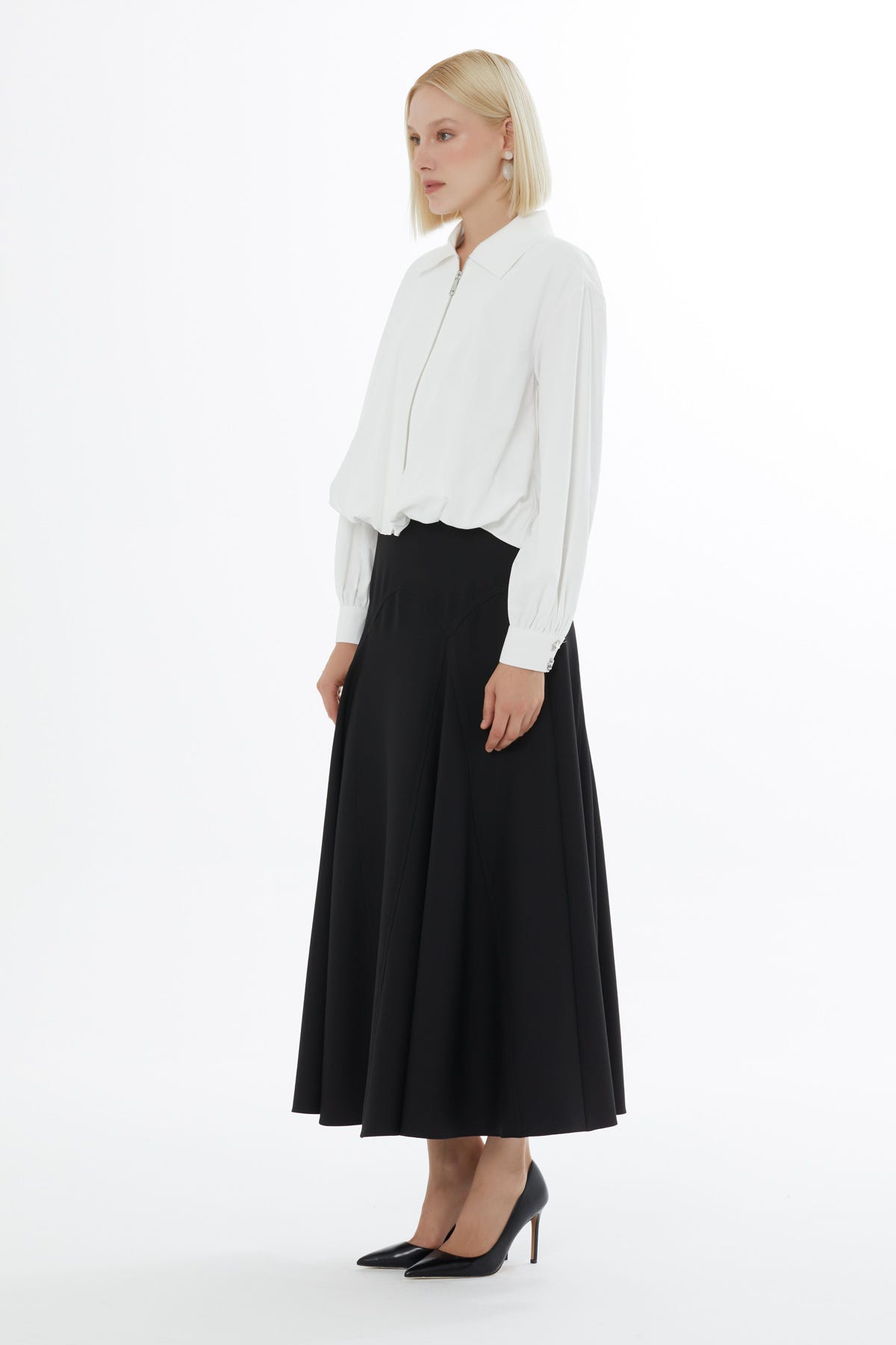 Modern Kesim Fermuarlı Ceket