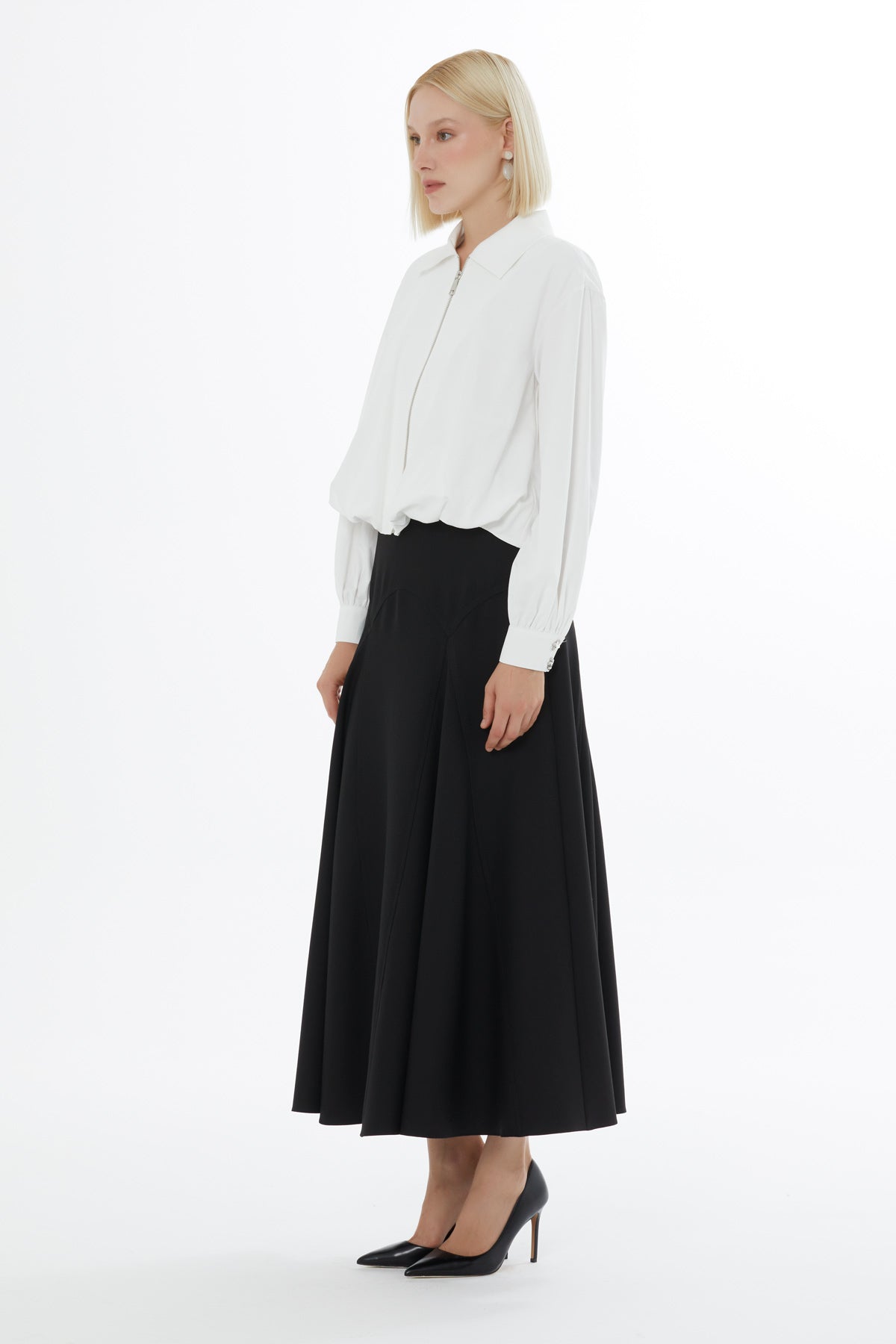 Modern Kesim Fermuarlı Ceket