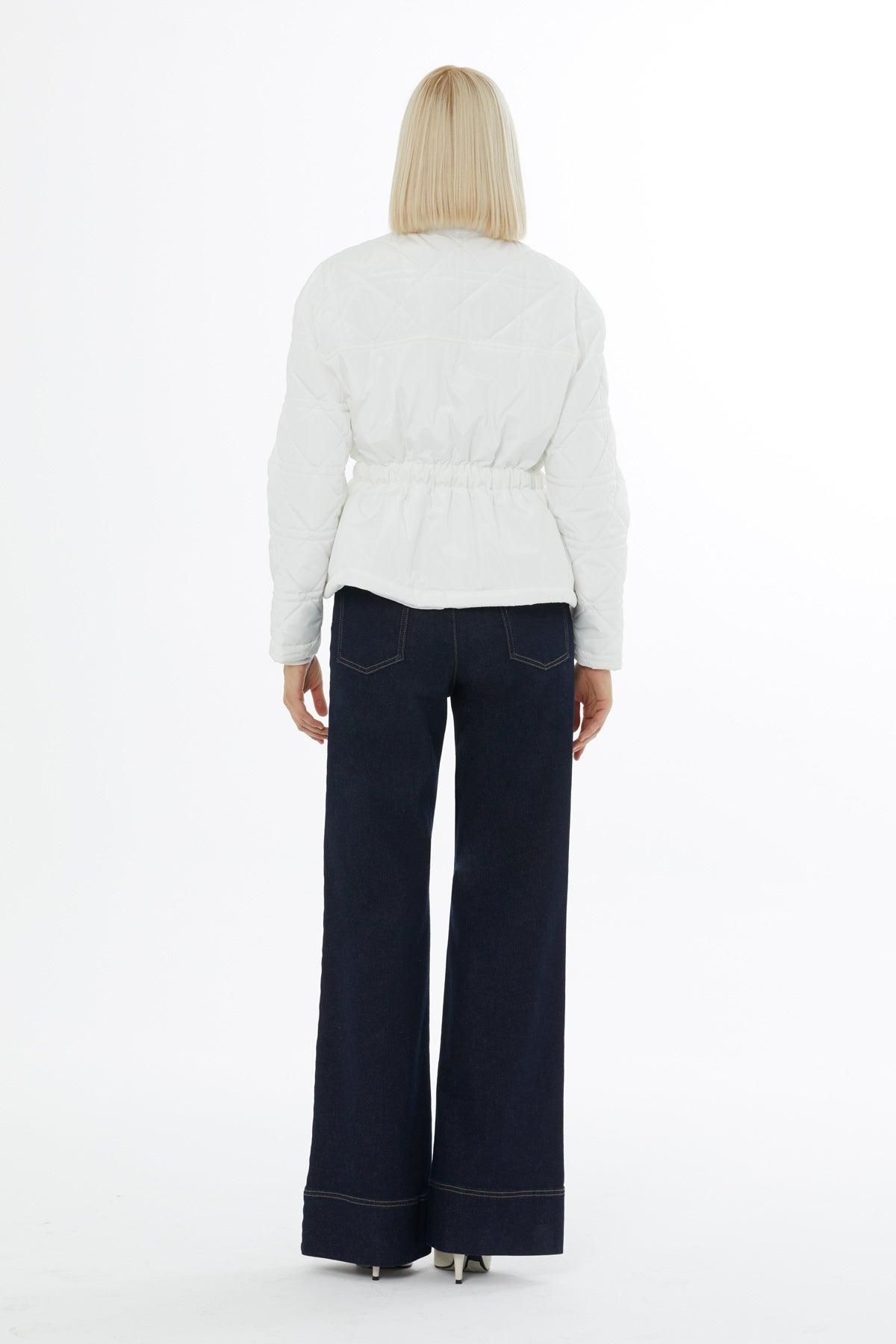 Fermuar Kapamalı Lastikli Kapitone Mont