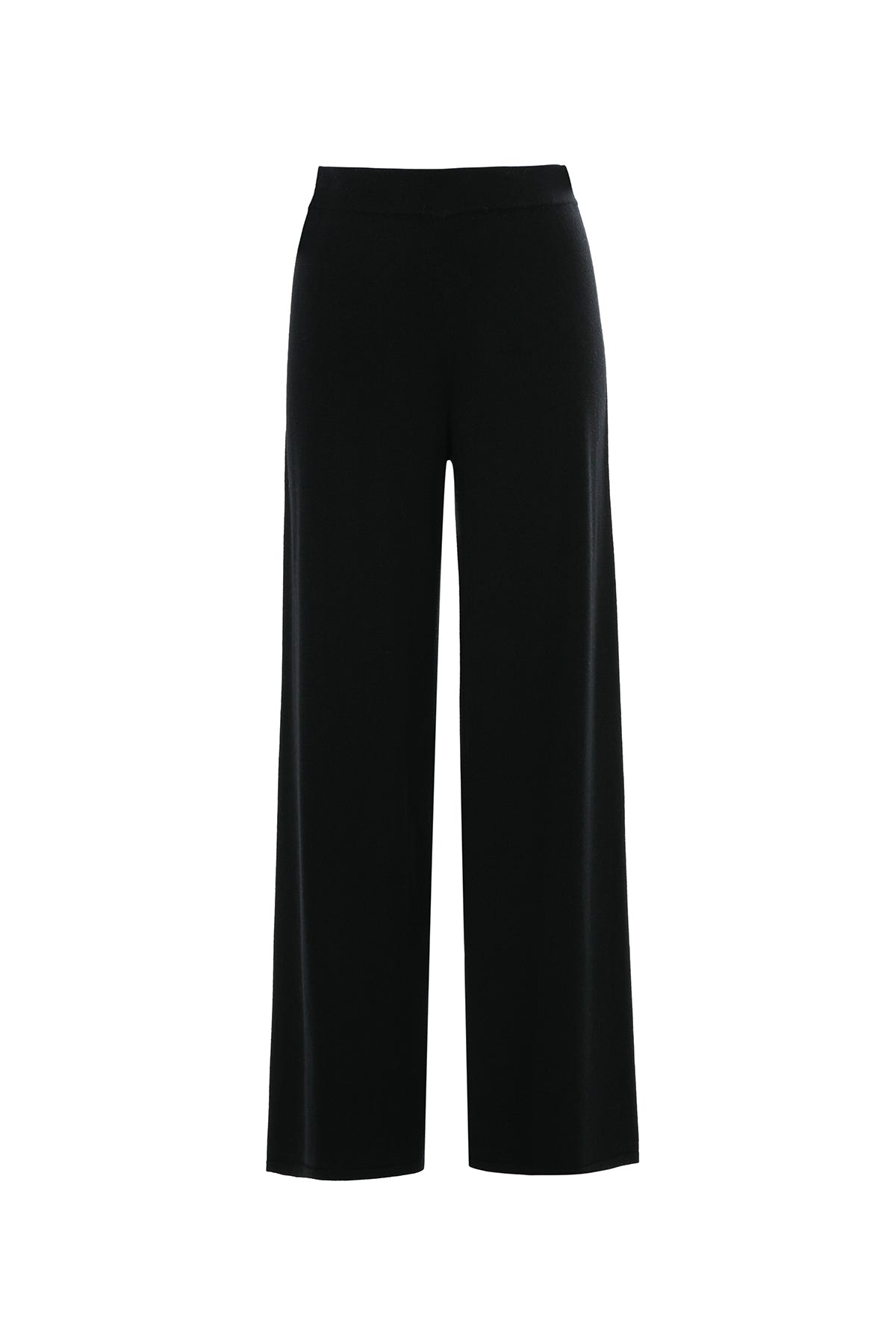 Bol Paça Siyah Kumaş Pantolon