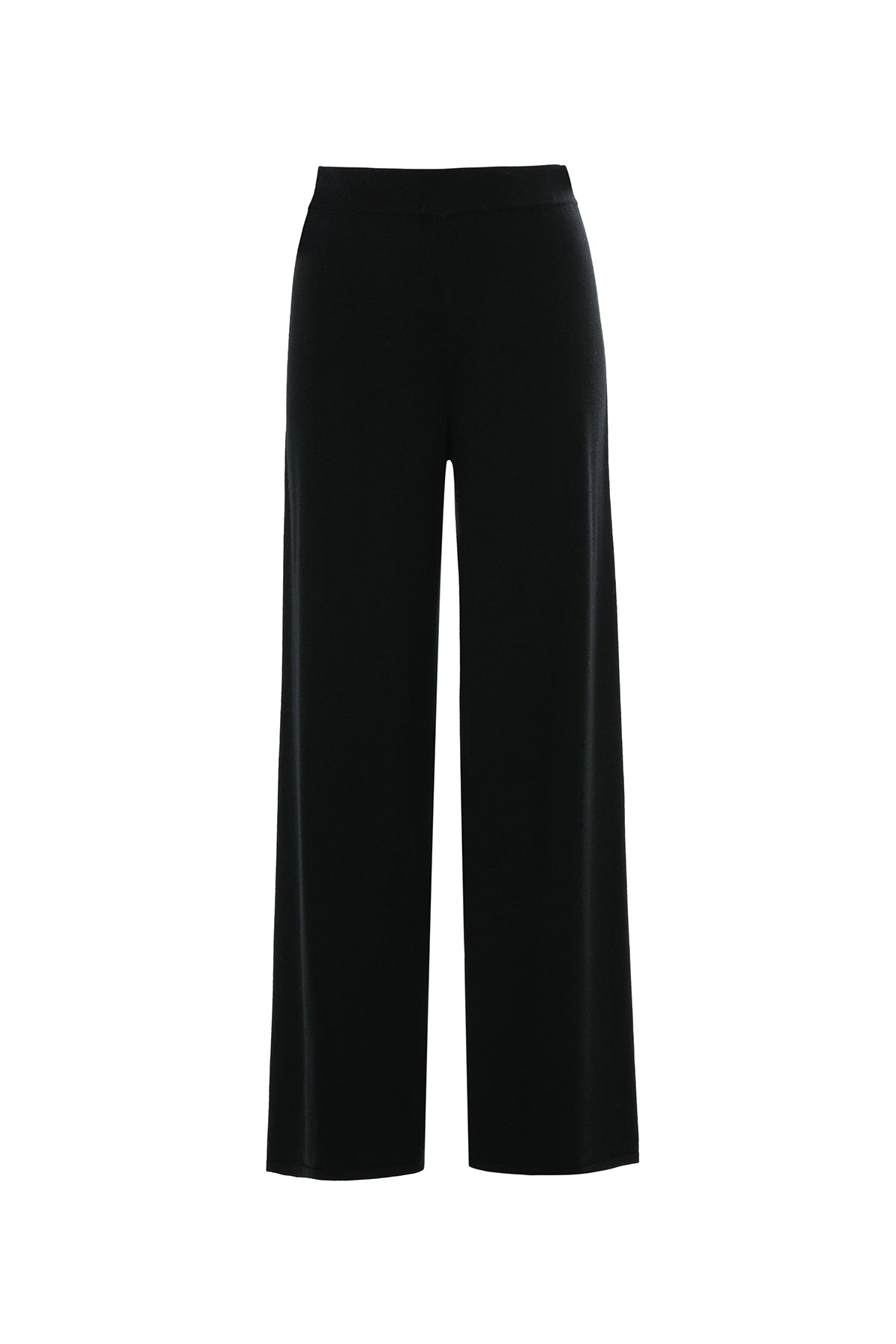 Bol Paça Siyah Kumaş Pantolon