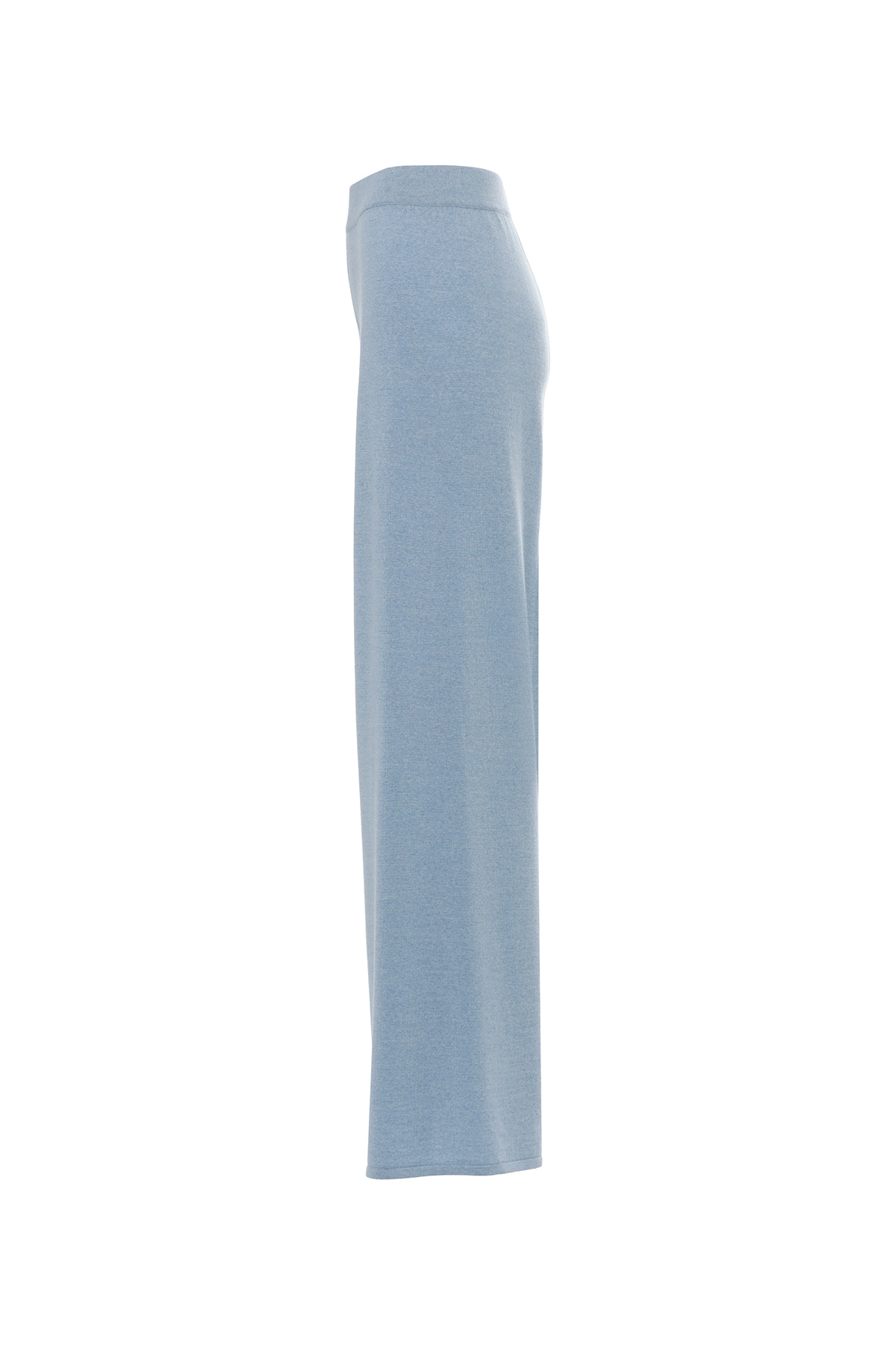 Bol Paça Mavi Kumaş Pantolon