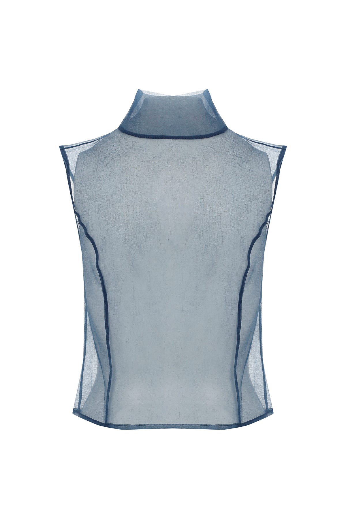 Boğazlı Transparan Organze Bluz