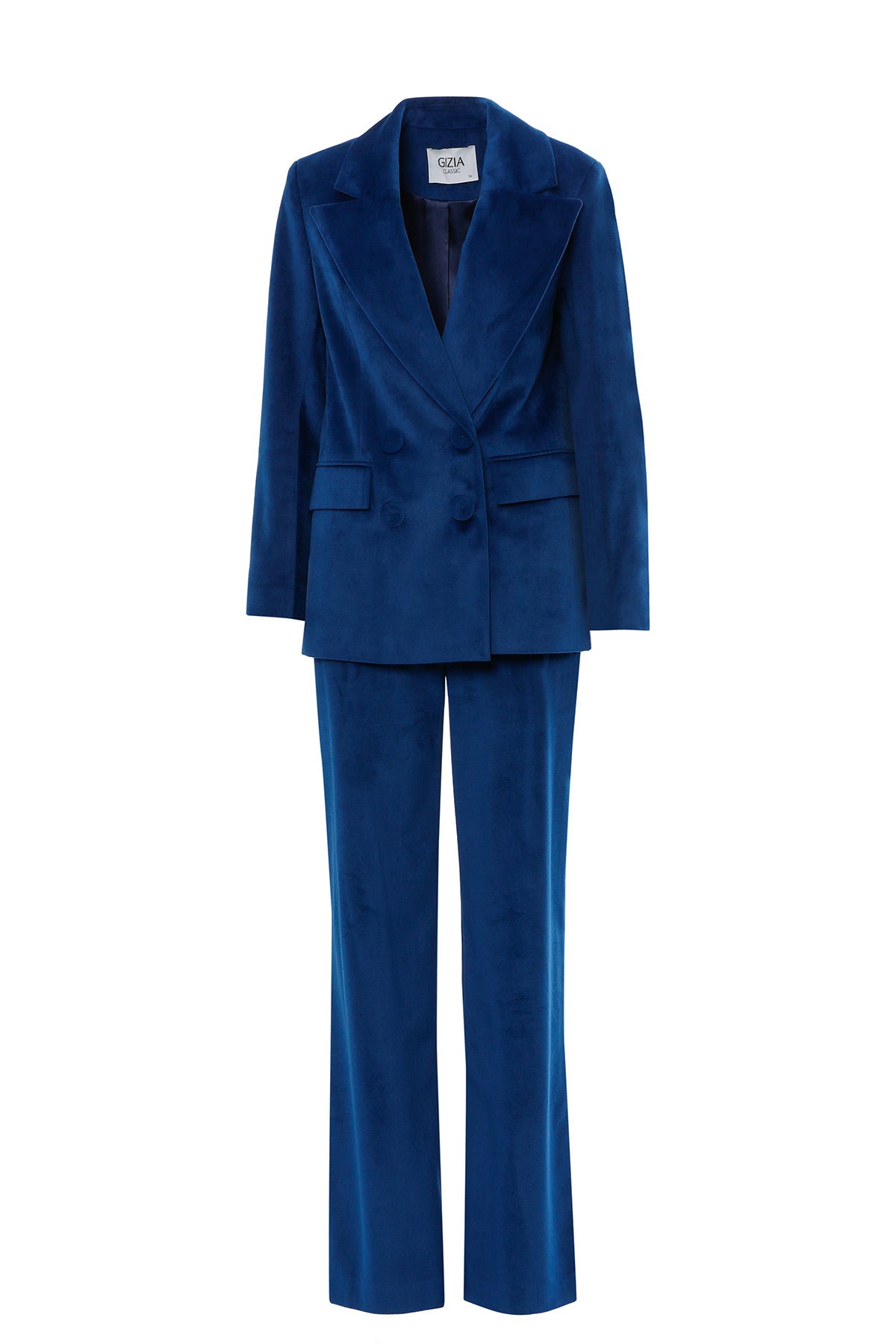 Kruvaze Ceket ve Rahat Kesim Pantolonlu Takım