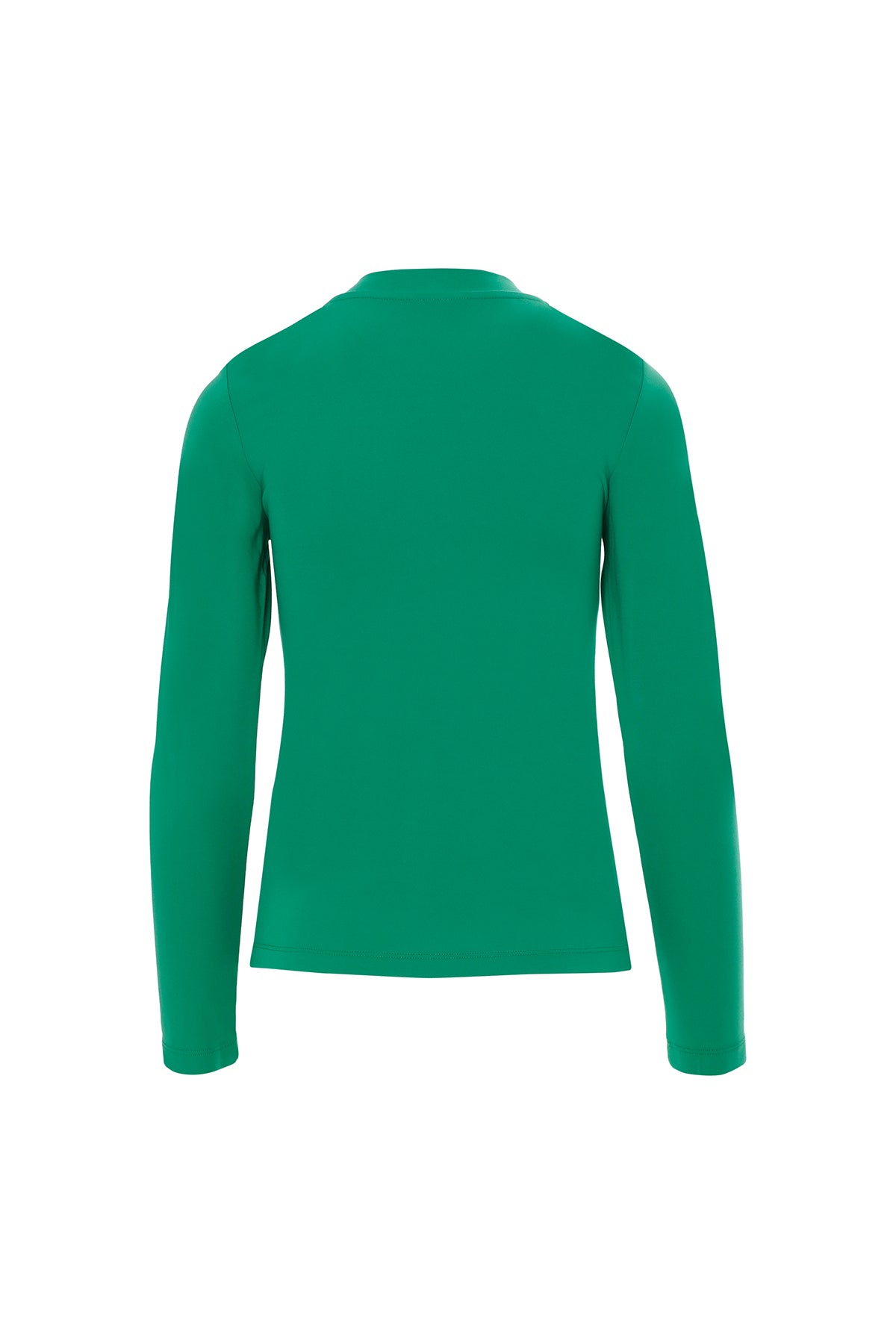 Bisiklet Yaka Uzun Kollu Örme Yeşil Bluz