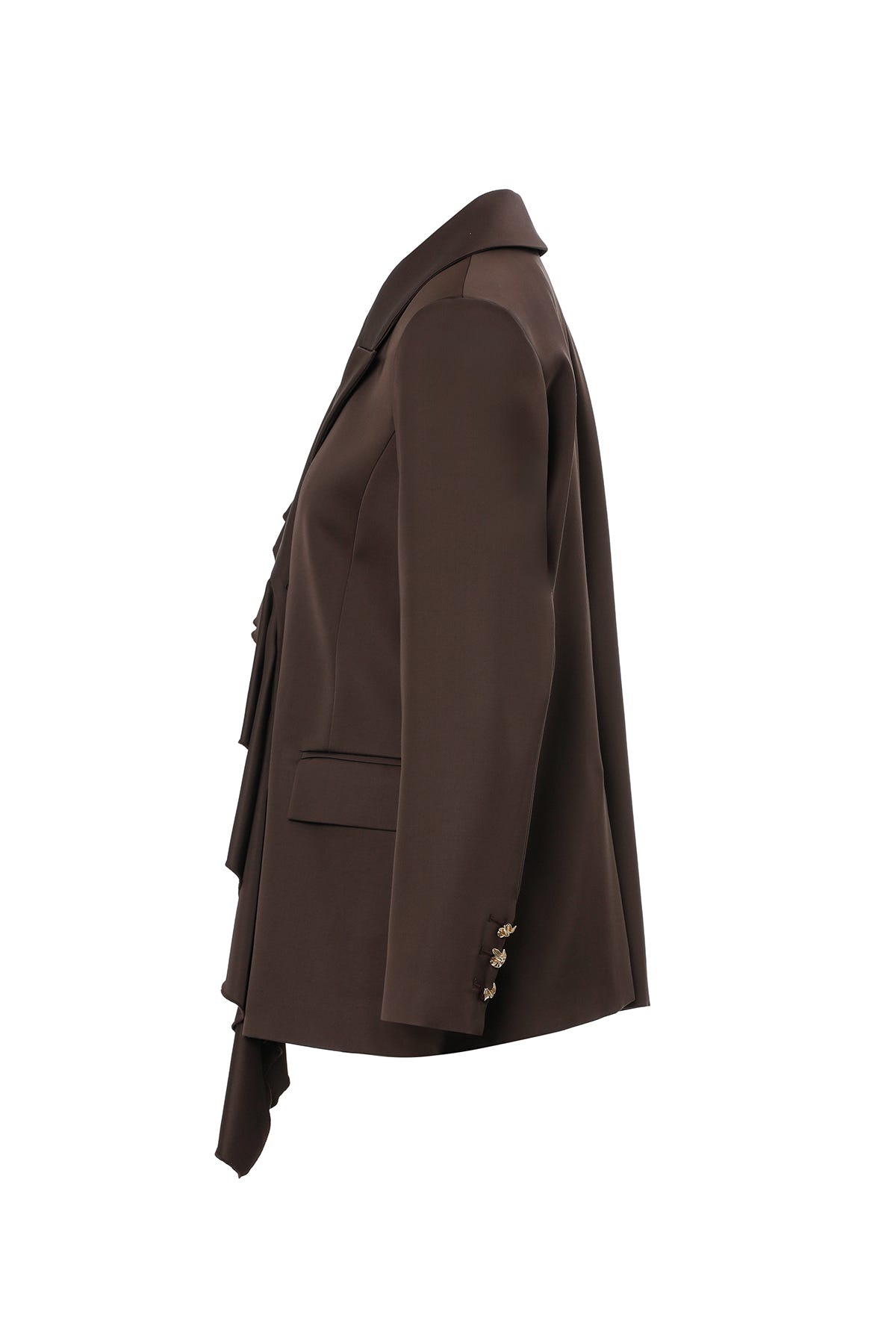 Fırfır Detaylı Klasik Ceket