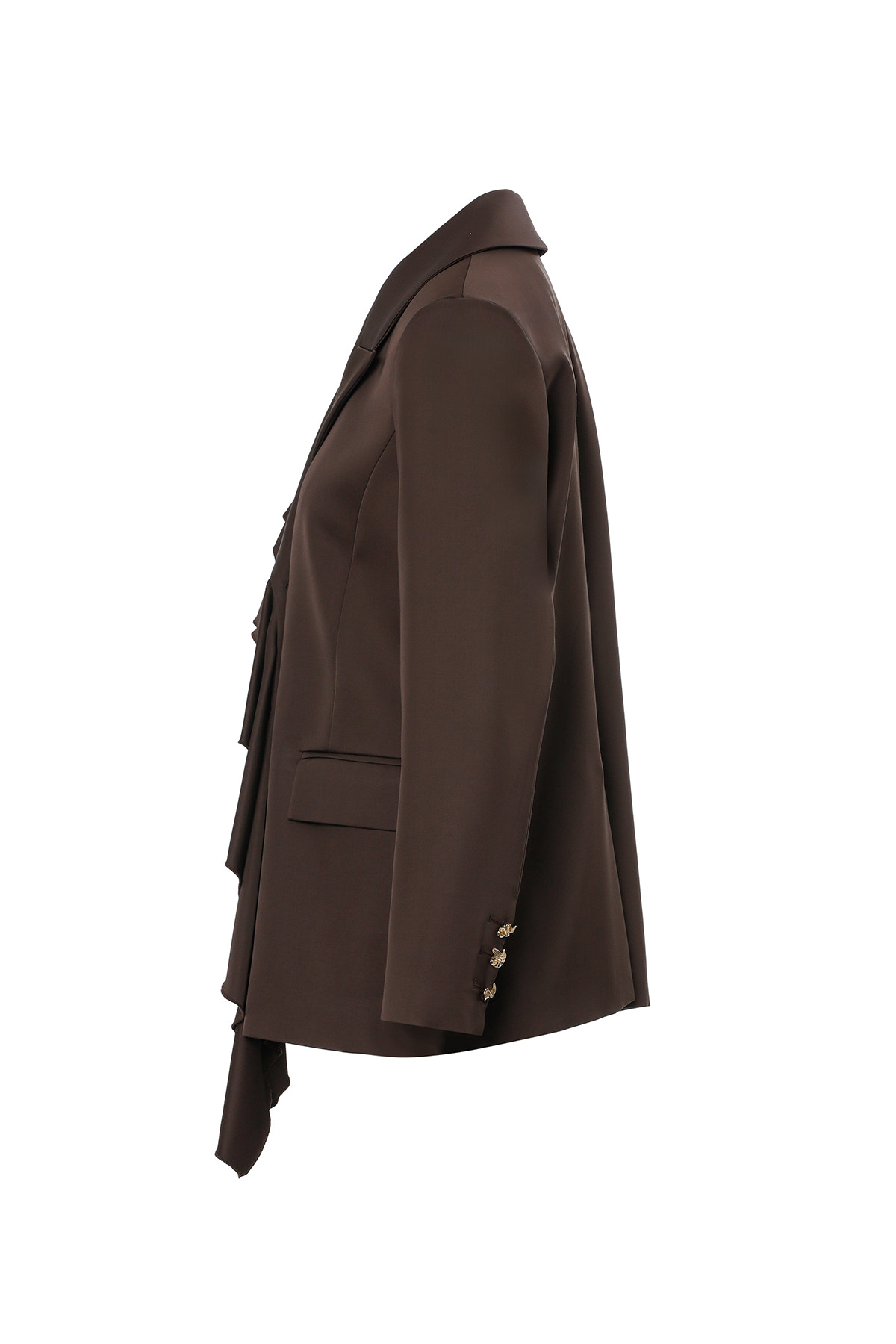 Fırfır Detaylı Klasik Ceket