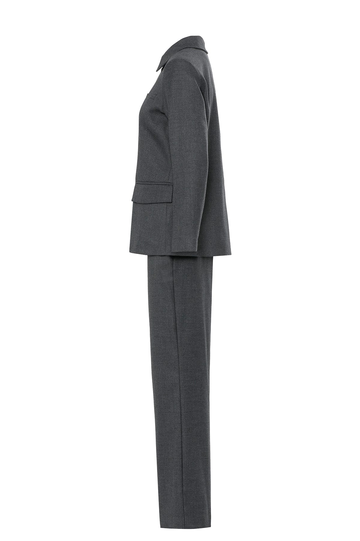 Ceket Ve Düz Paça Pantolonlu Takım