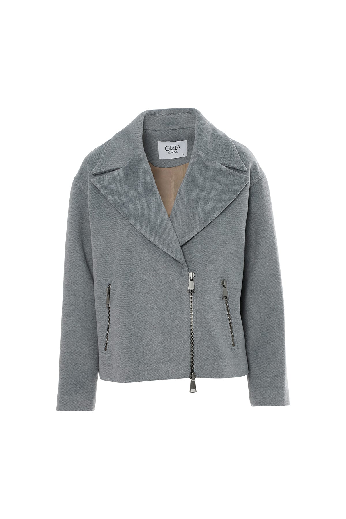 Önü Fermuarlı Oversıze Kaban