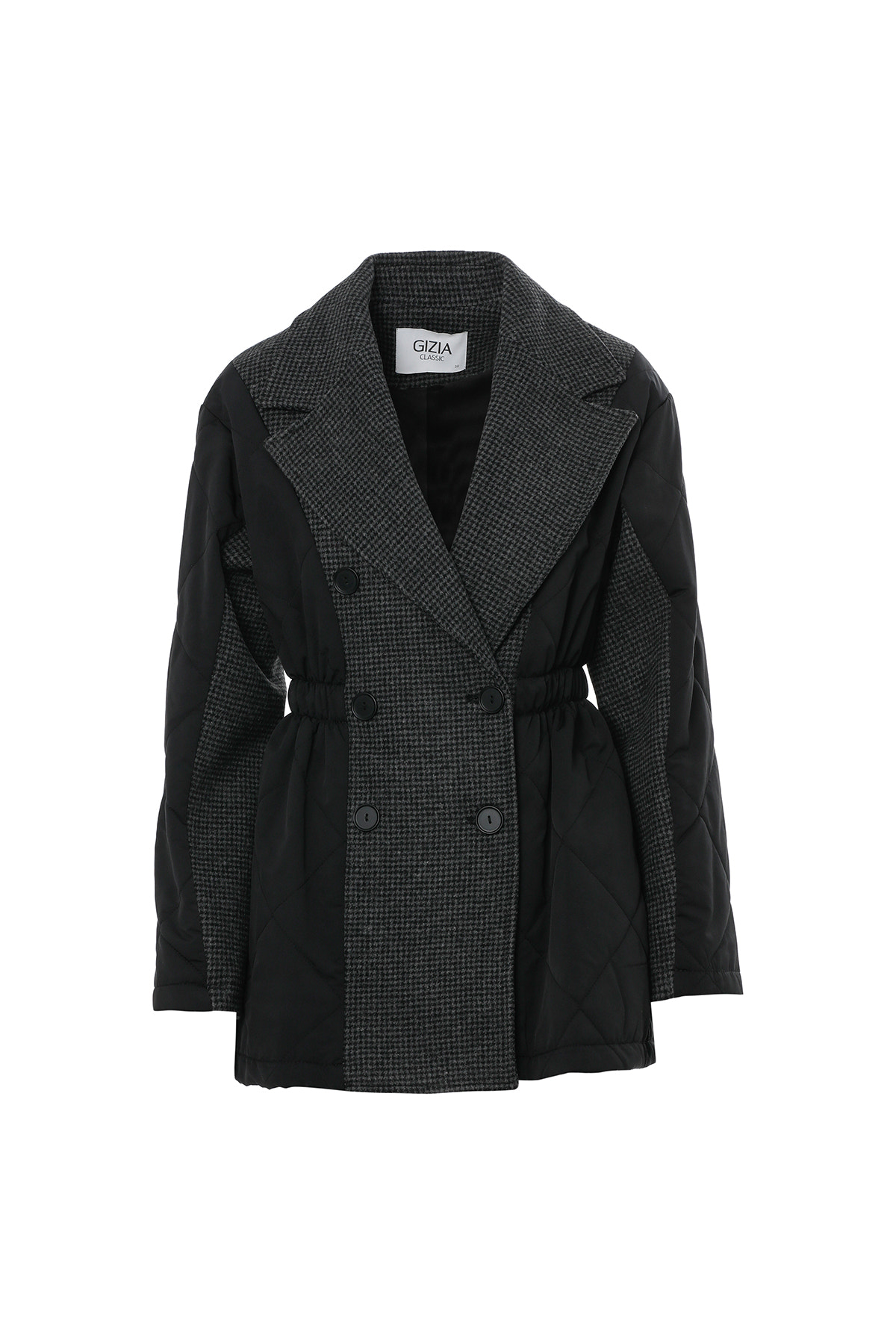 Beli Lastikli Kruvaze Kapamalı Kapitone Kaban