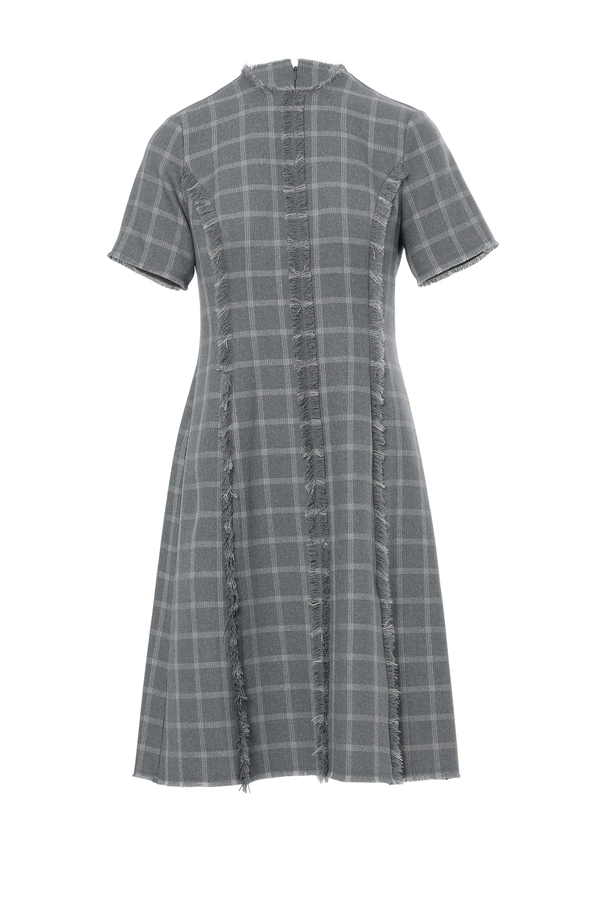 Arkası Fermuarlı Midi Elbise