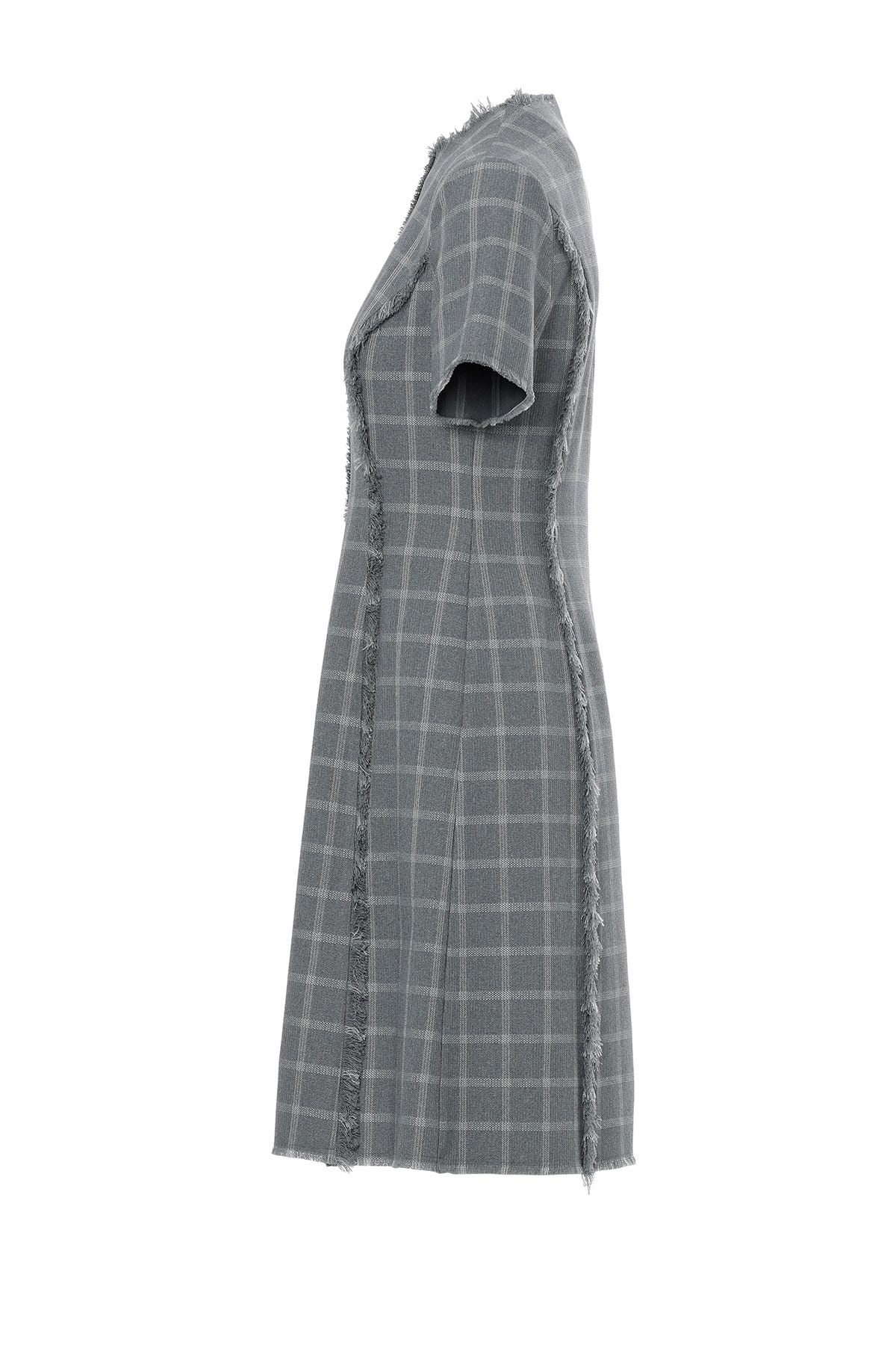 Arkası Fermuarlı Midi Elbise