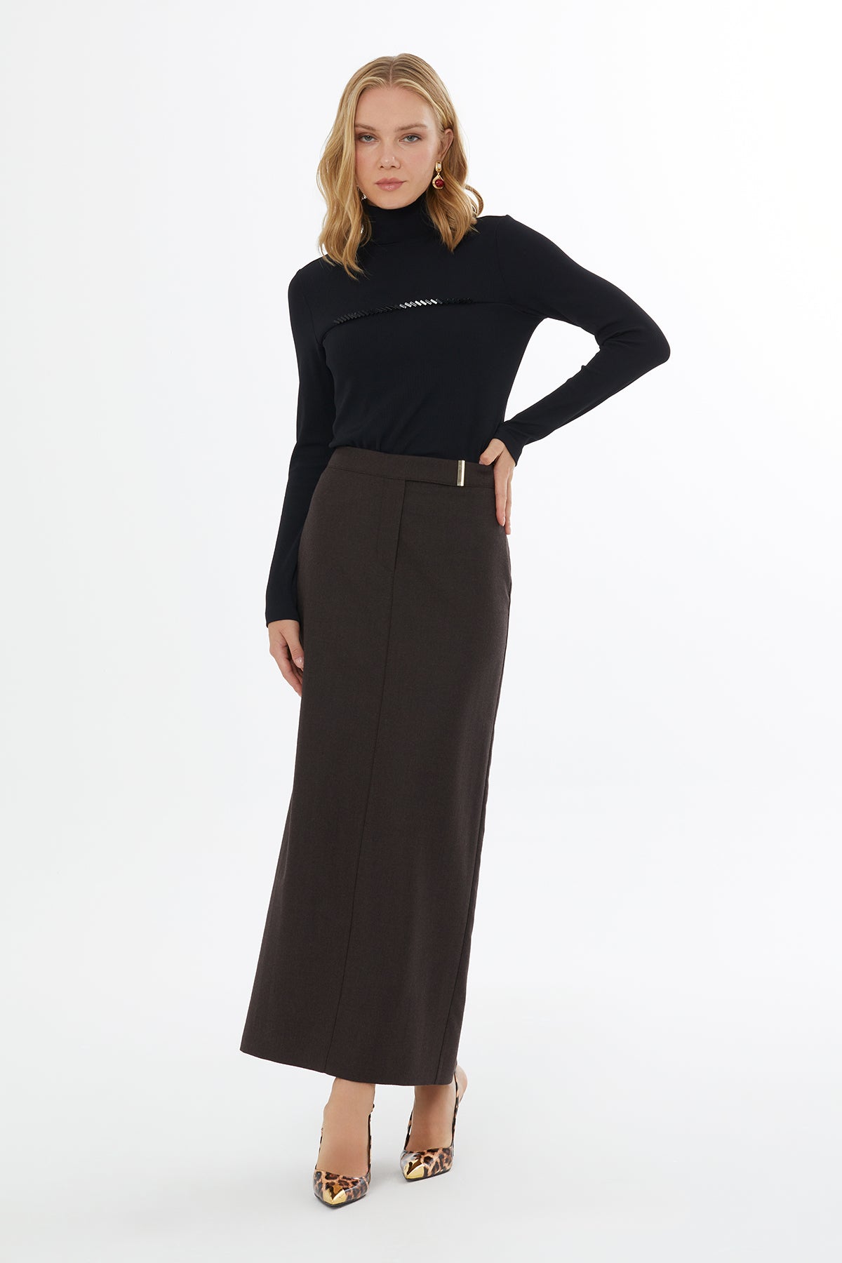 Yün Karışımlıı Kadın Etek