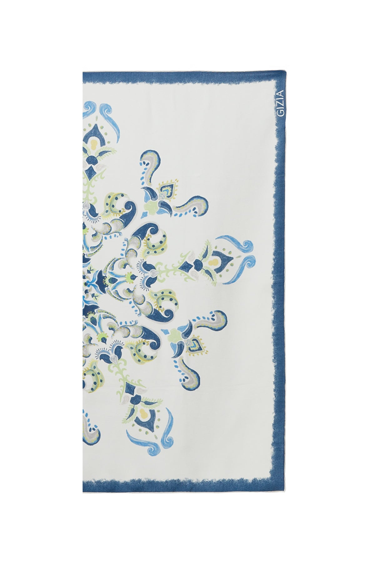 Simetrik Motiflenmiş Desenli Eşarp