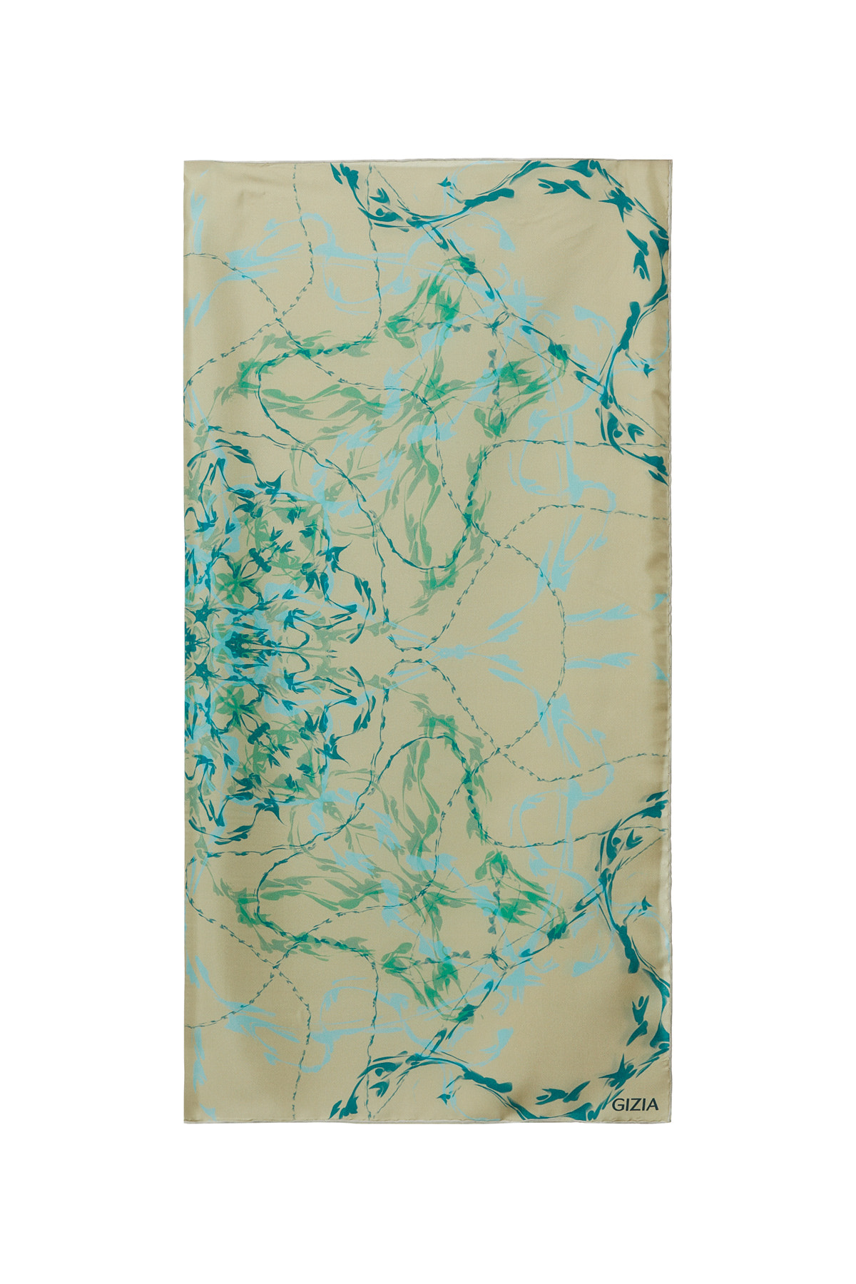 Simetrik Soyut Desenli Eşarp