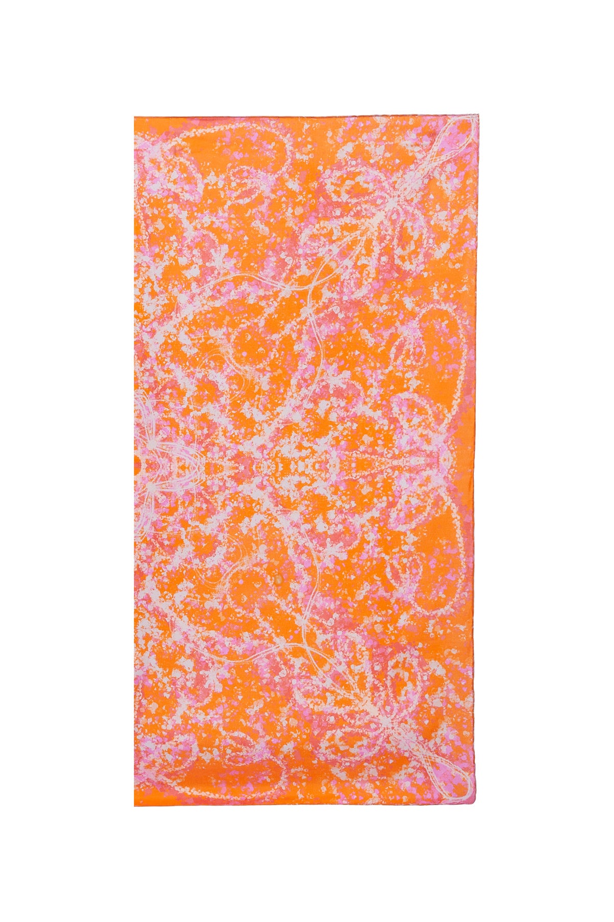 Simetrik Sprey Efektli Soyut Eşarp