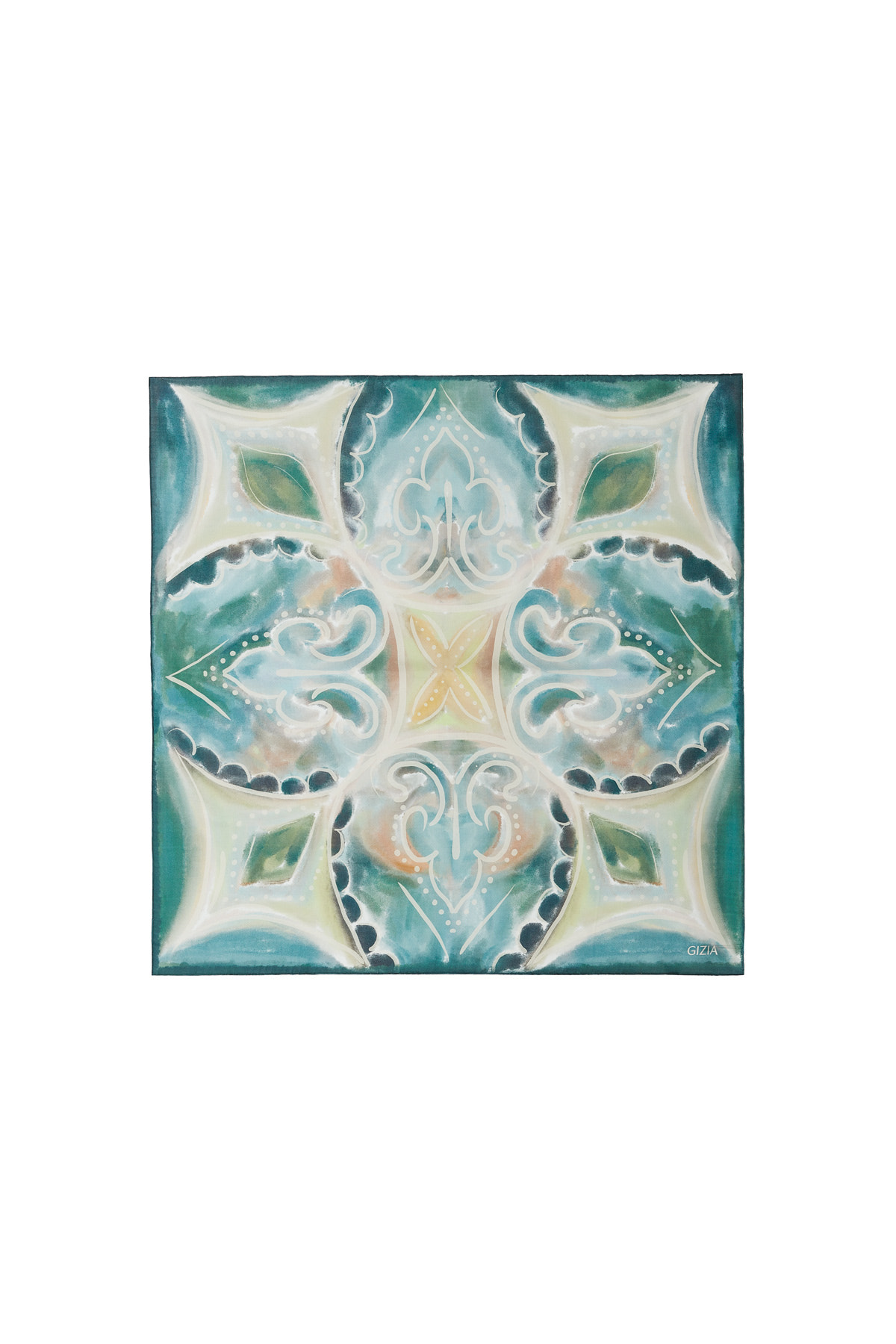 Klasik Ve Soyut Desenli Simetrik Parlama Efektli Eşarp