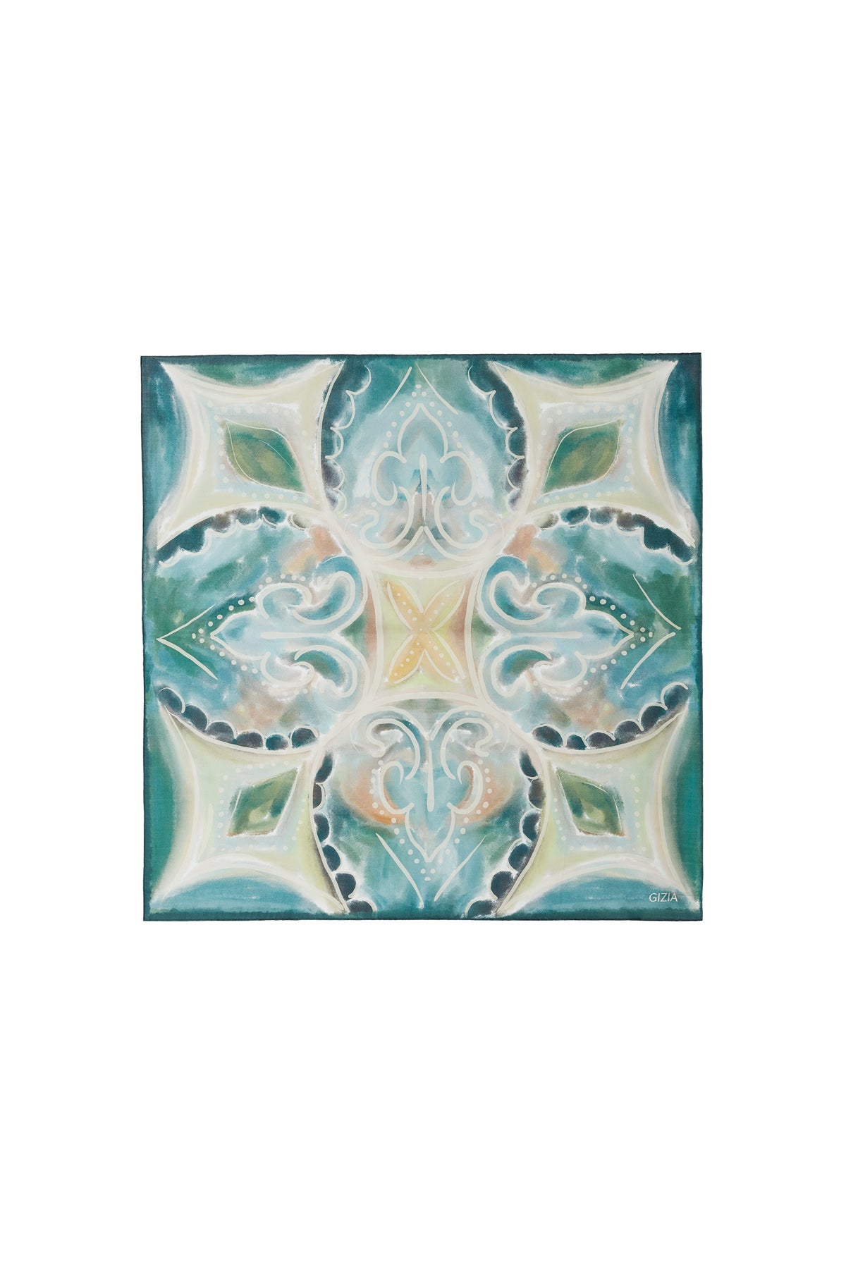 Klasik Ve Soyut Desenli Simetrik Parlama Efektli Eşarp