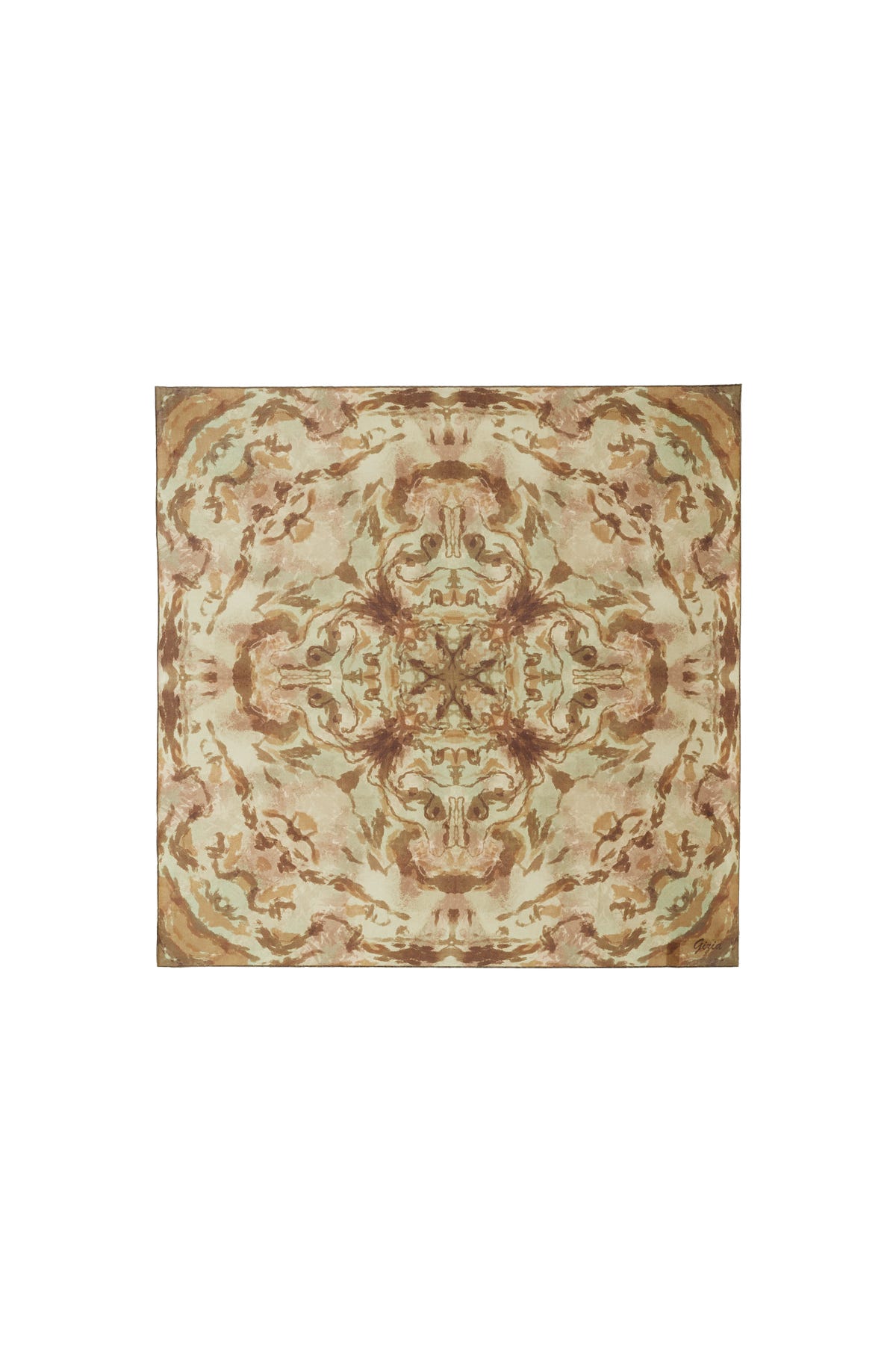 Karışık Pastel Dokulu Sout Desenli Simetrik Eşarp