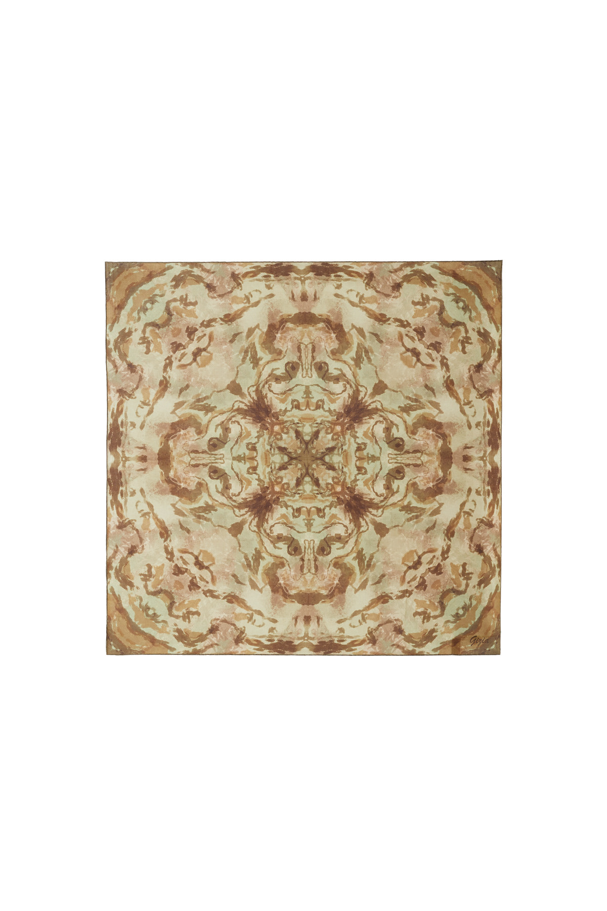 Karışık Pastel Dokulu Sout Desenli Simetrik Eşarp