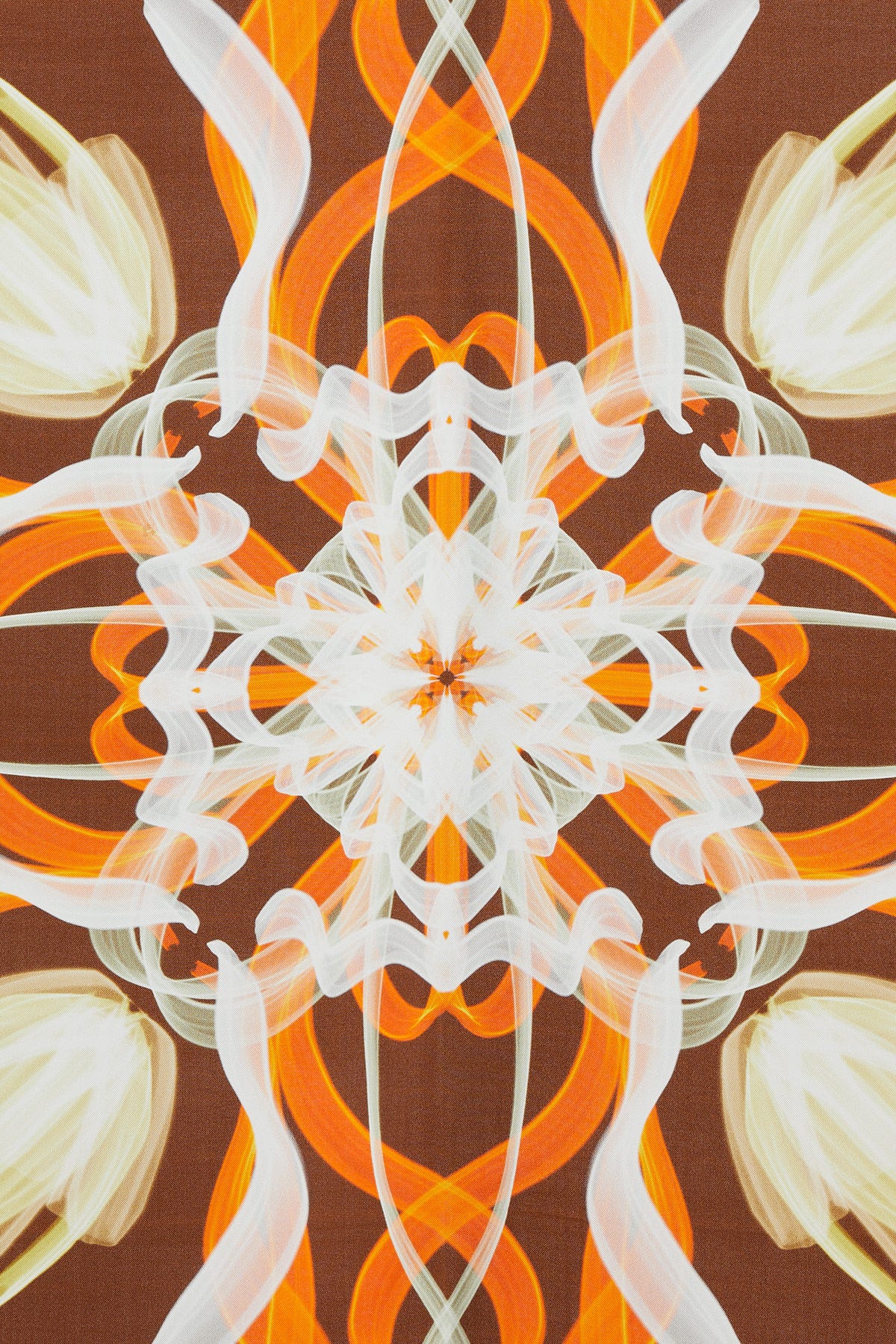 Asimetrik Çizgisel Soyut Desenli Eşarp