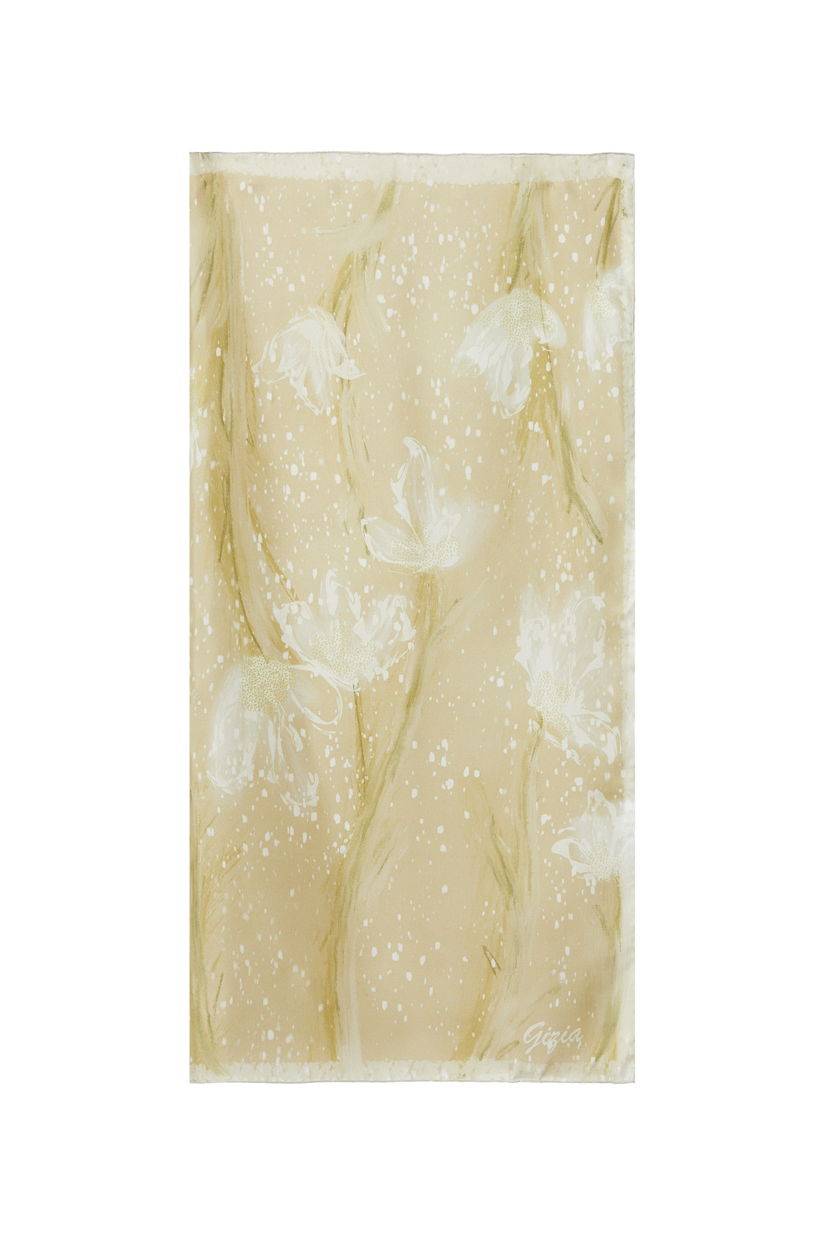 Soyut Çiçek Desenli Eşarp