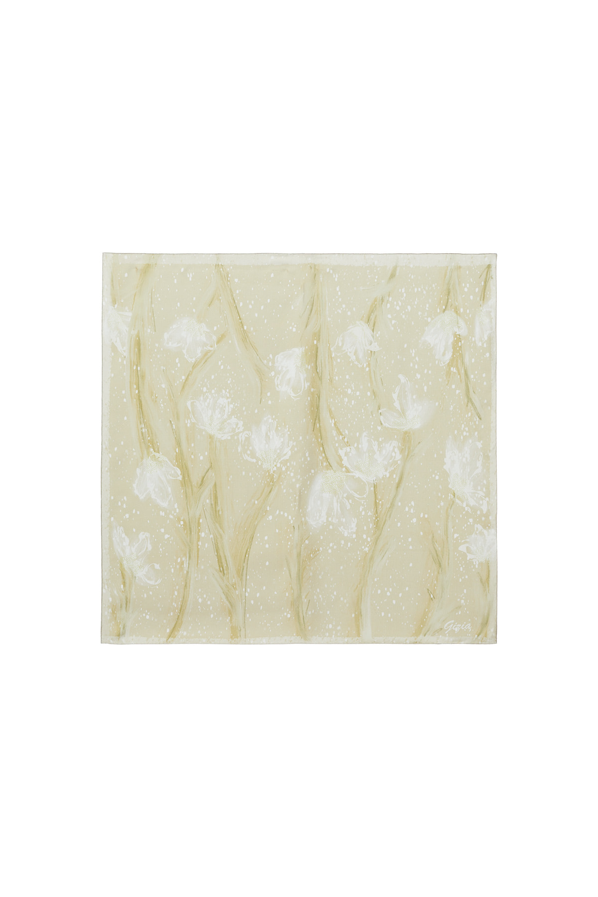 Soyut Çiçek Desenli Eşarp